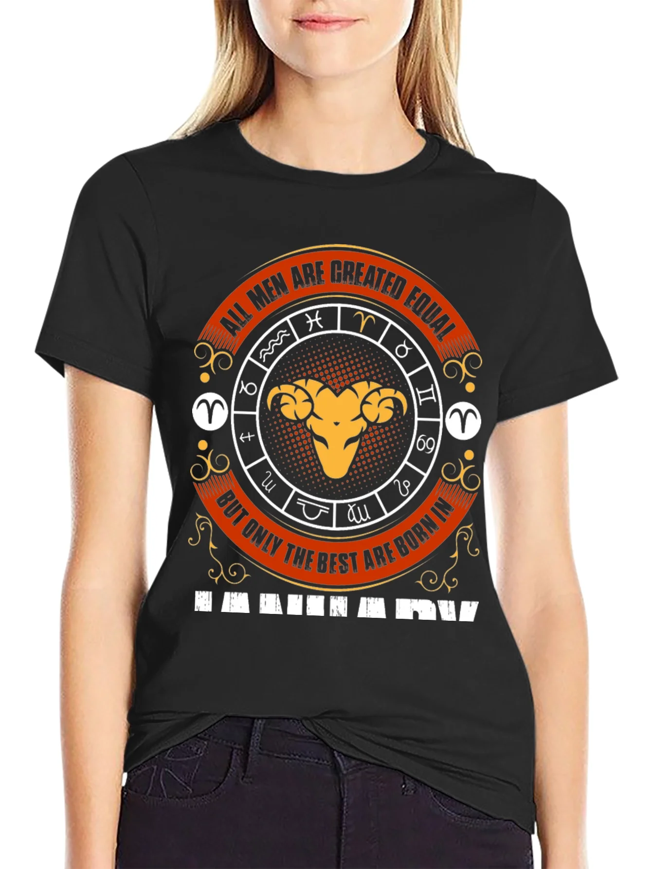 Aries Zodiac T-Shirt - All Men Are Created Equal