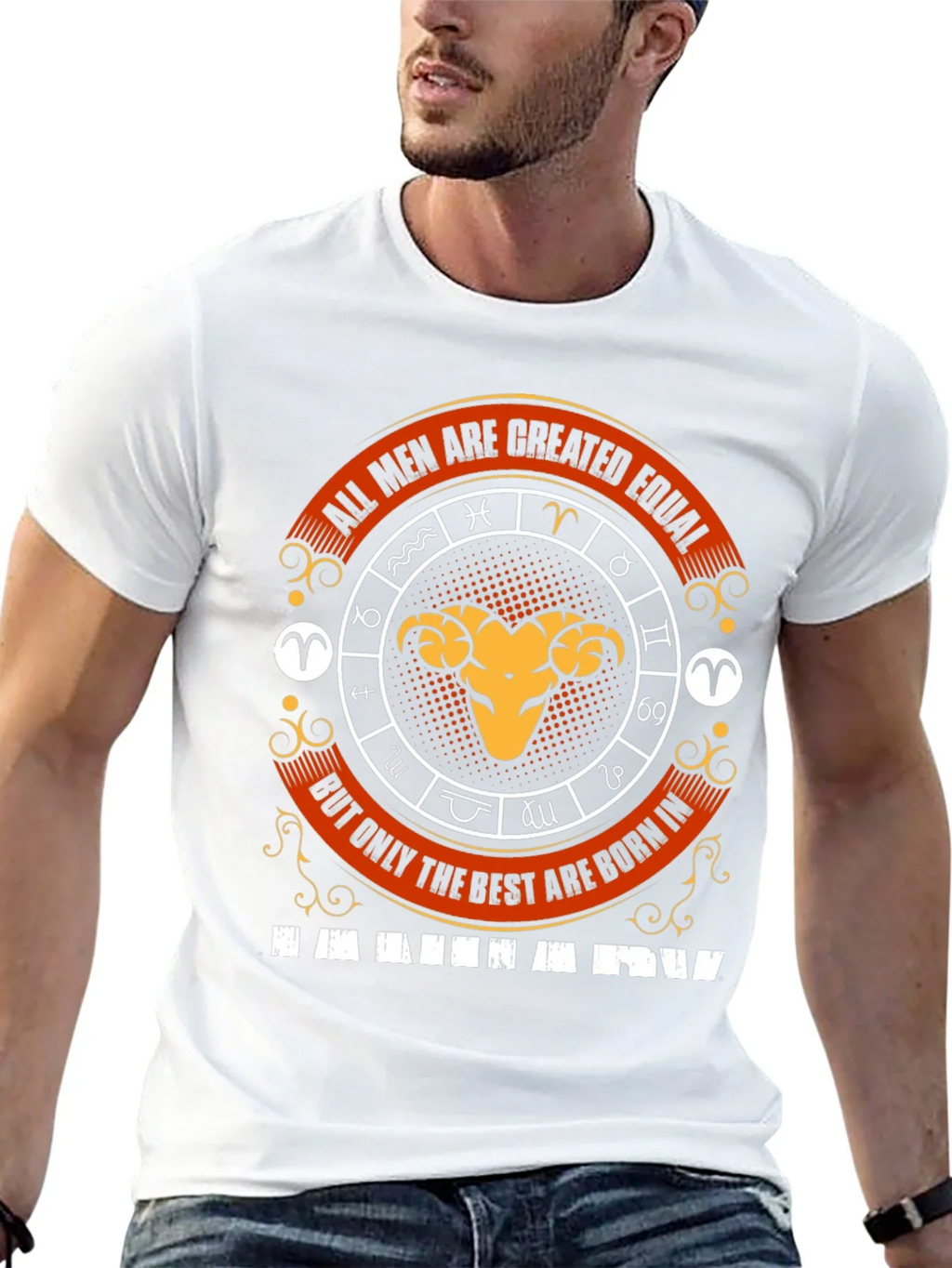 Aries Zodiac T-Shirt - All Men Are Created Equal