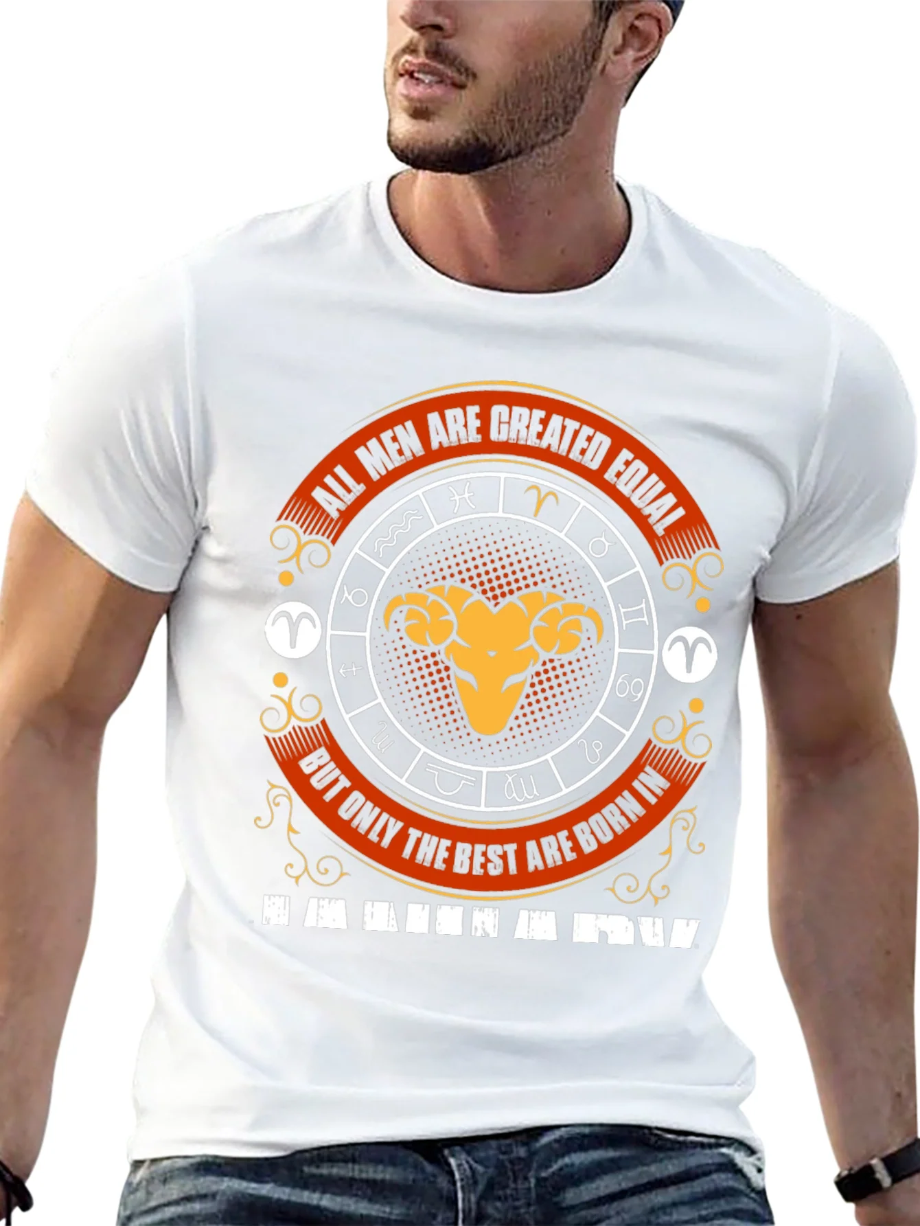 Aries Zodiac T-Shirt - All Men Are Created Equal