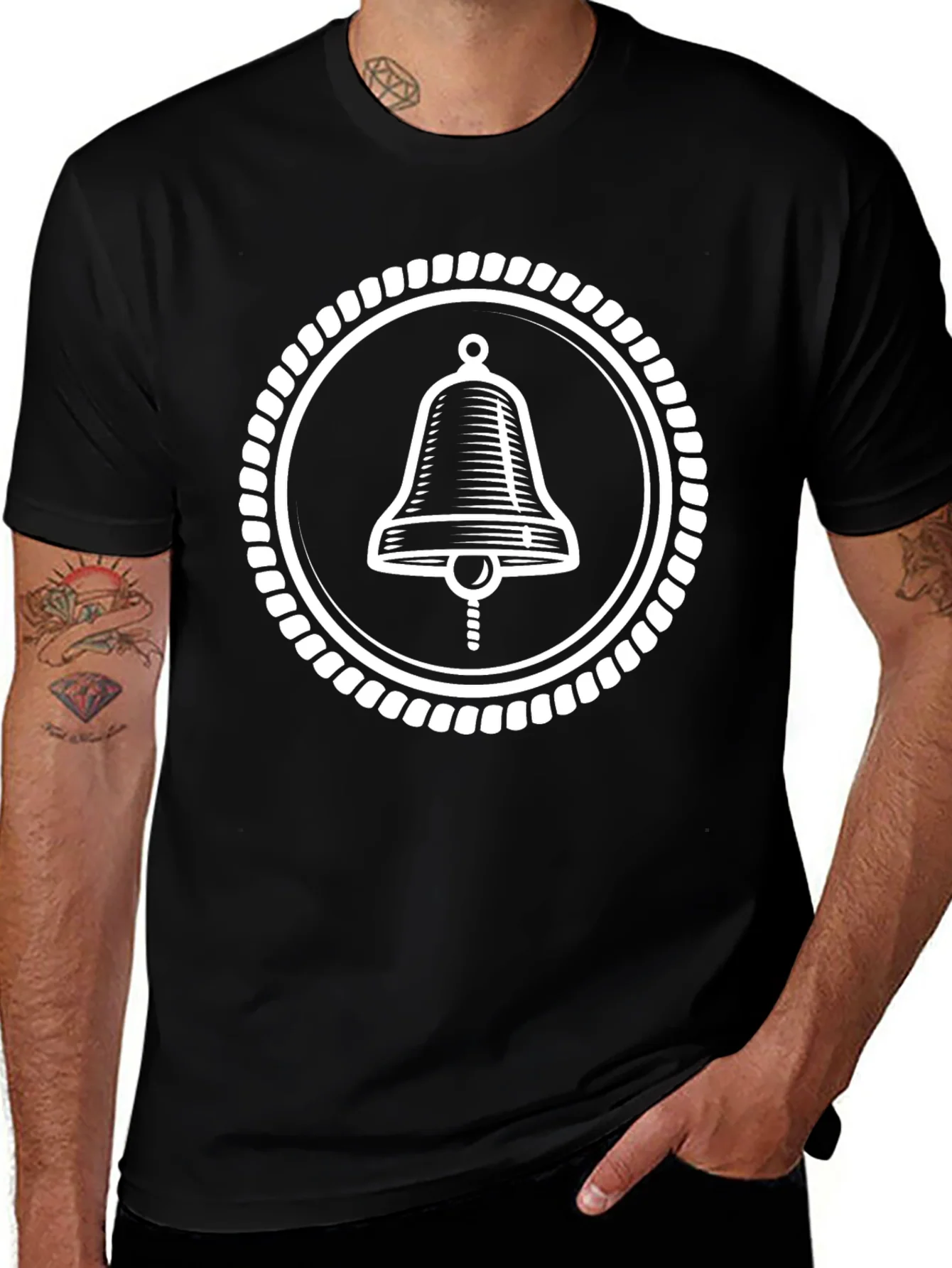 Rope Circle Bell Graphic T-Shirt