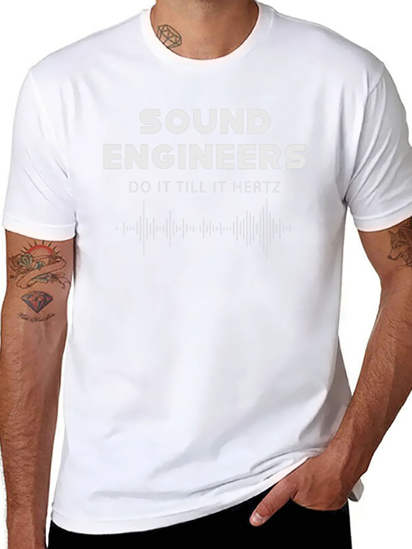 Sound Engineers Do It Till It Hertz Black T-Shirt