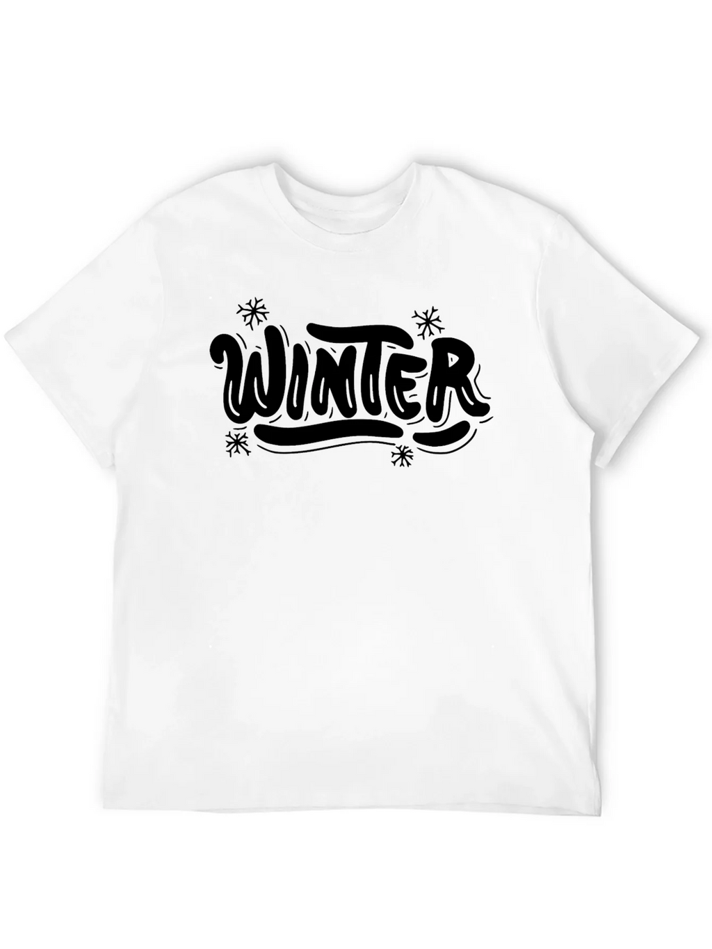 Winter Themed Black T-Shirt
