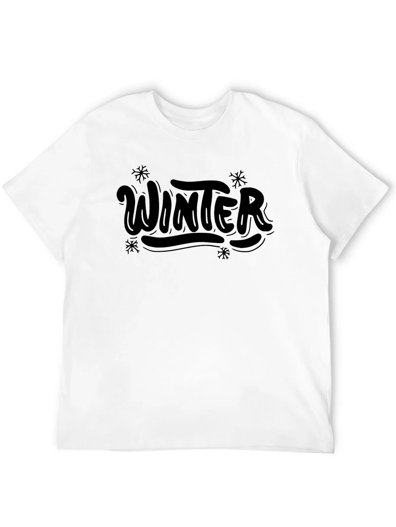 Winter Themed Black T-Shirt