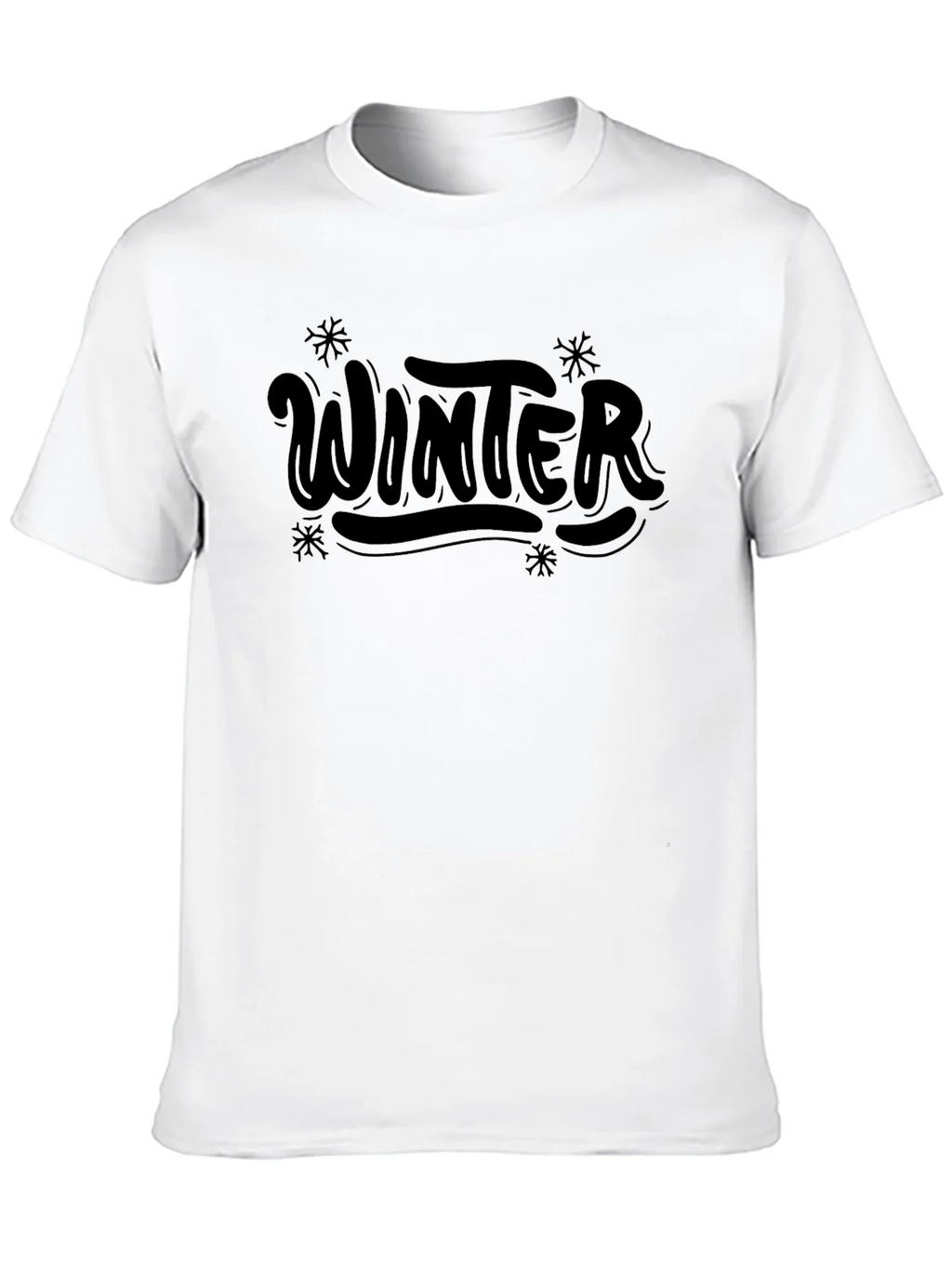 Winter Themed Black T-Shirt