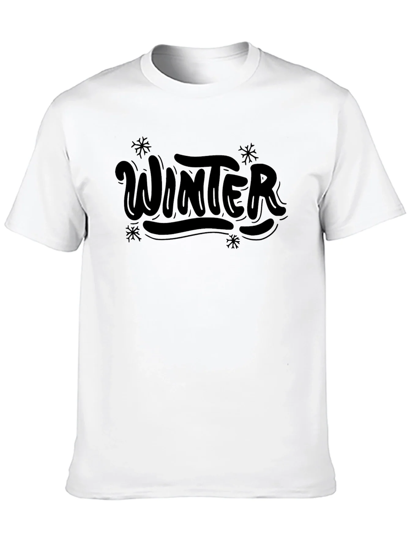Winter Themed Black T-Shirt