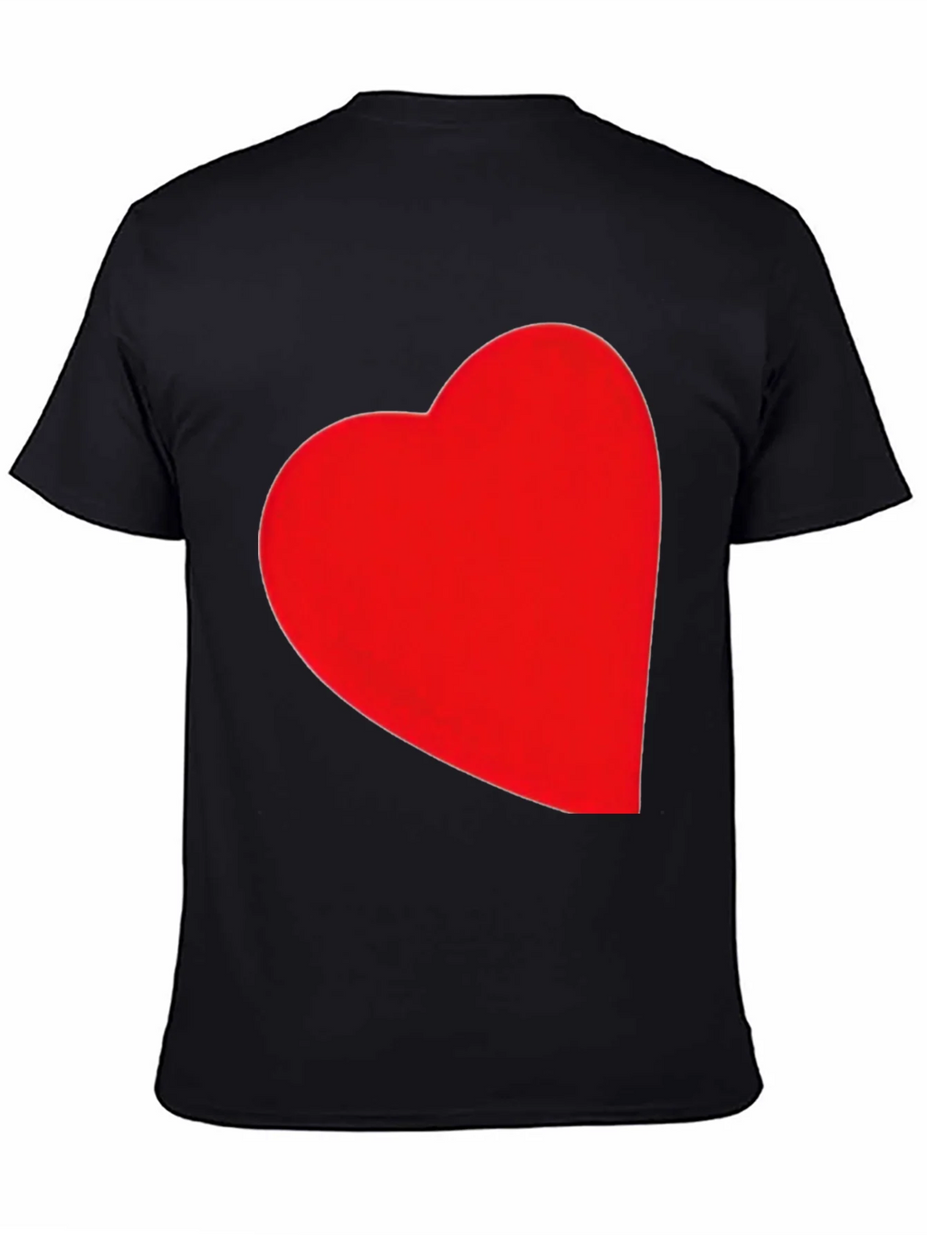 Heart Graphic Black T-Shirt - Express Your Love!