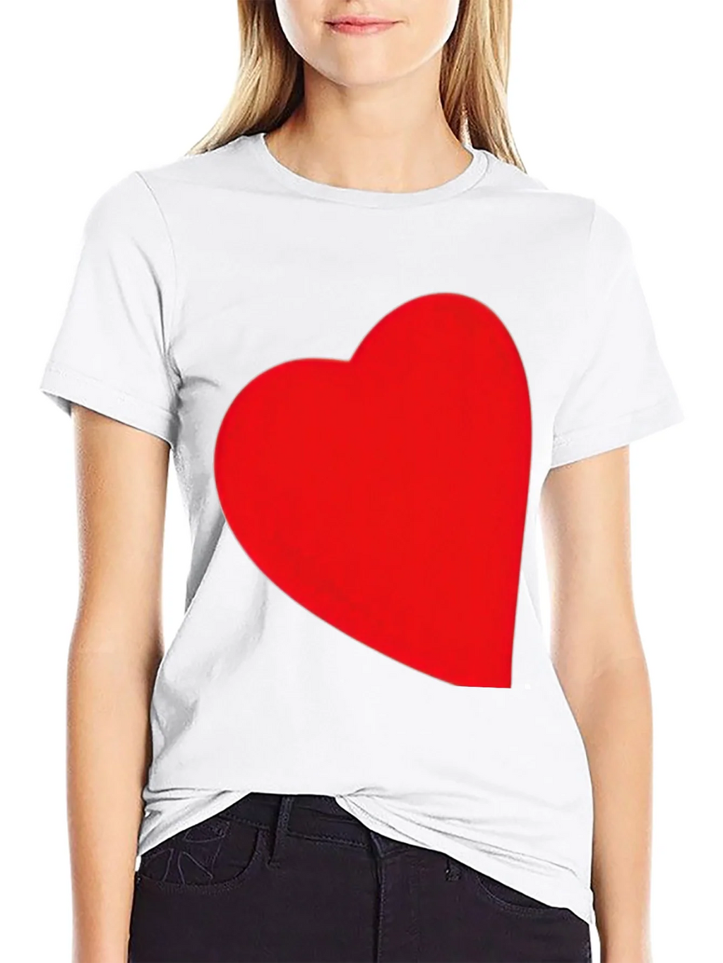 Heart Graphic Black T-Shirt - Express Your Love!
