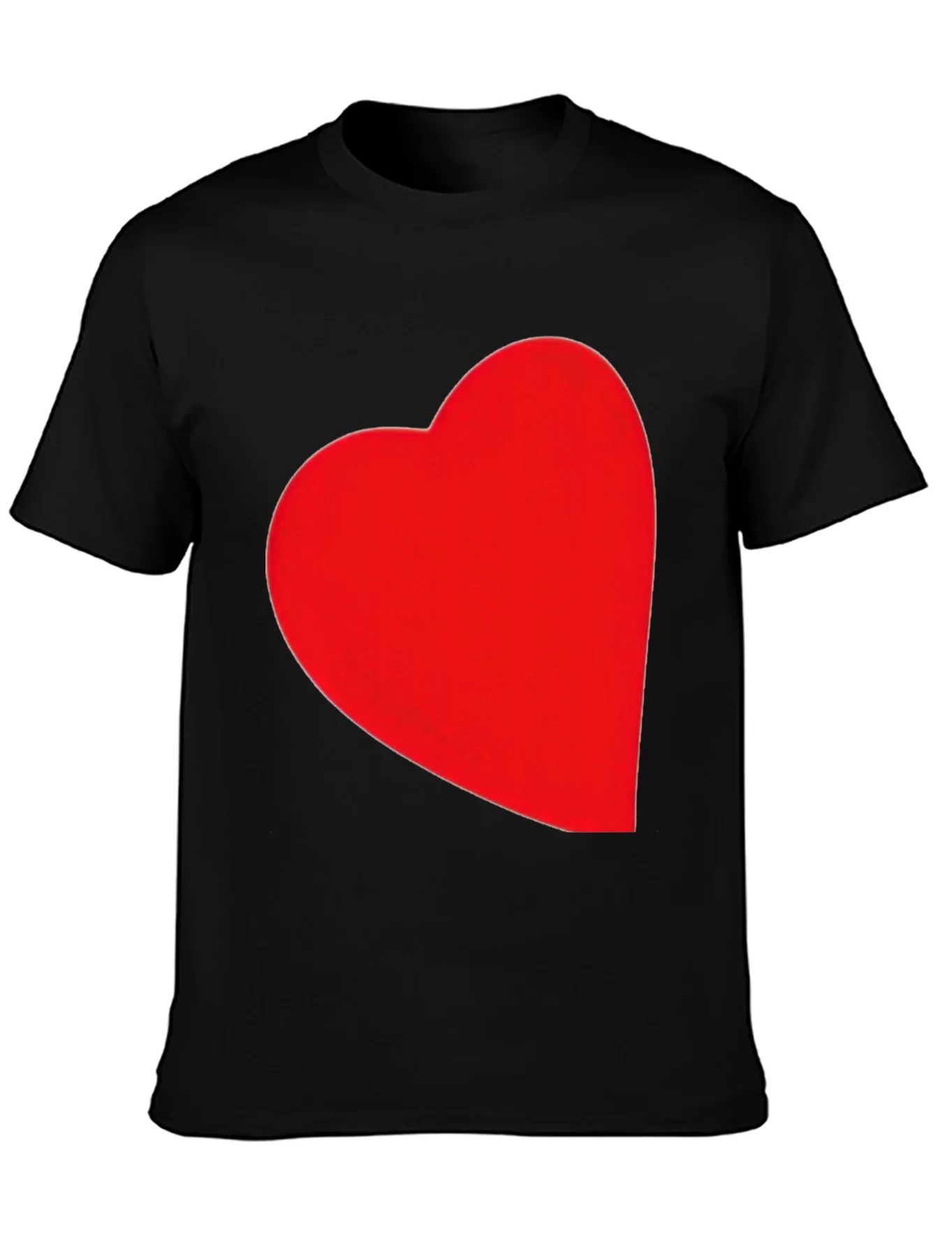 Heart Graphic Black T-Shirt - Express Your Love!