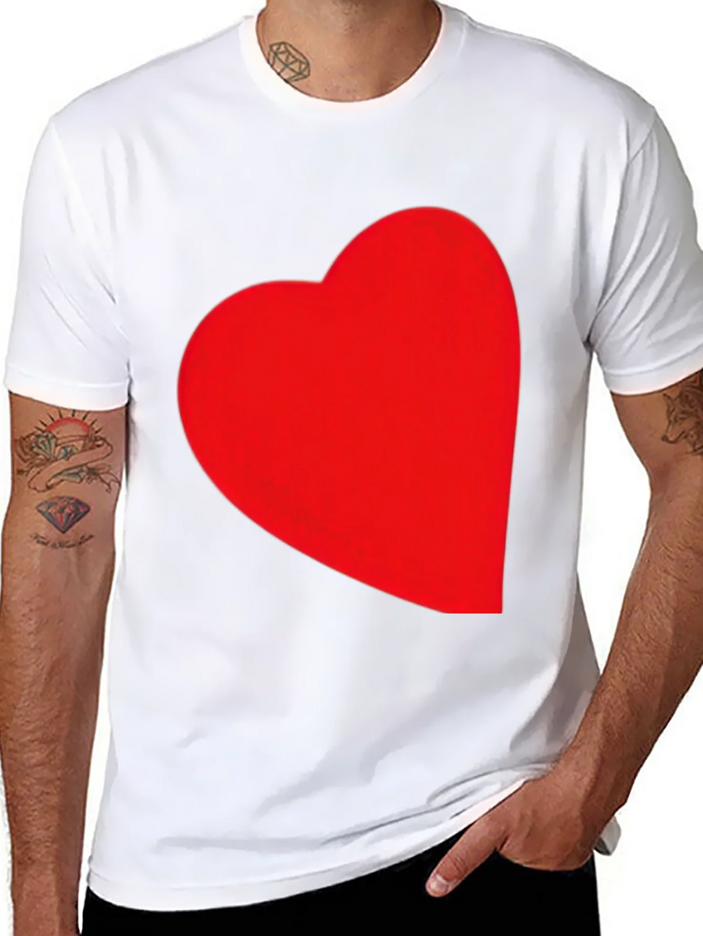 Heart Graphic Black T-Shirt - Express Your Love!