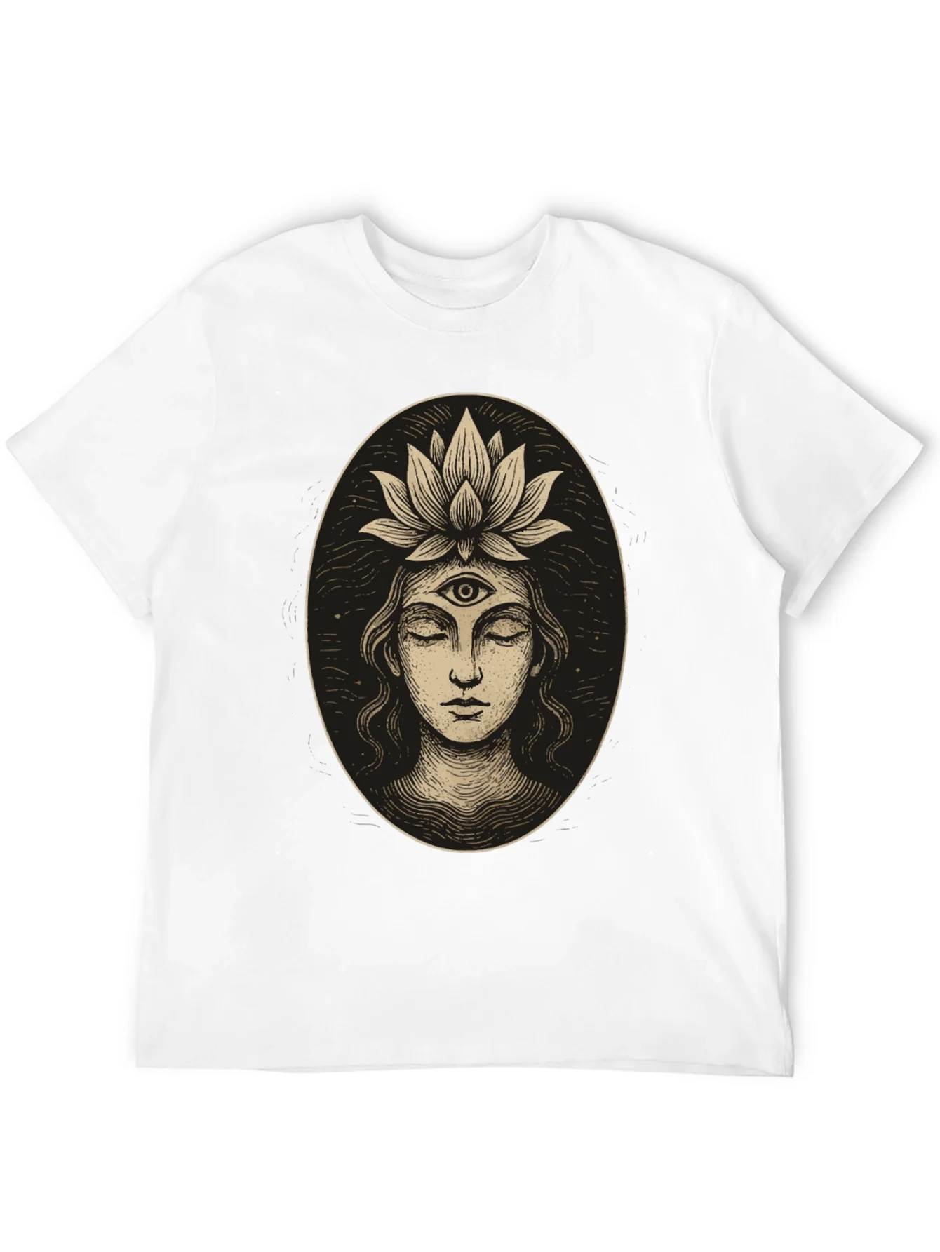 Third Eye Lotus Graphic Tee - Unisex Black T-Shirt