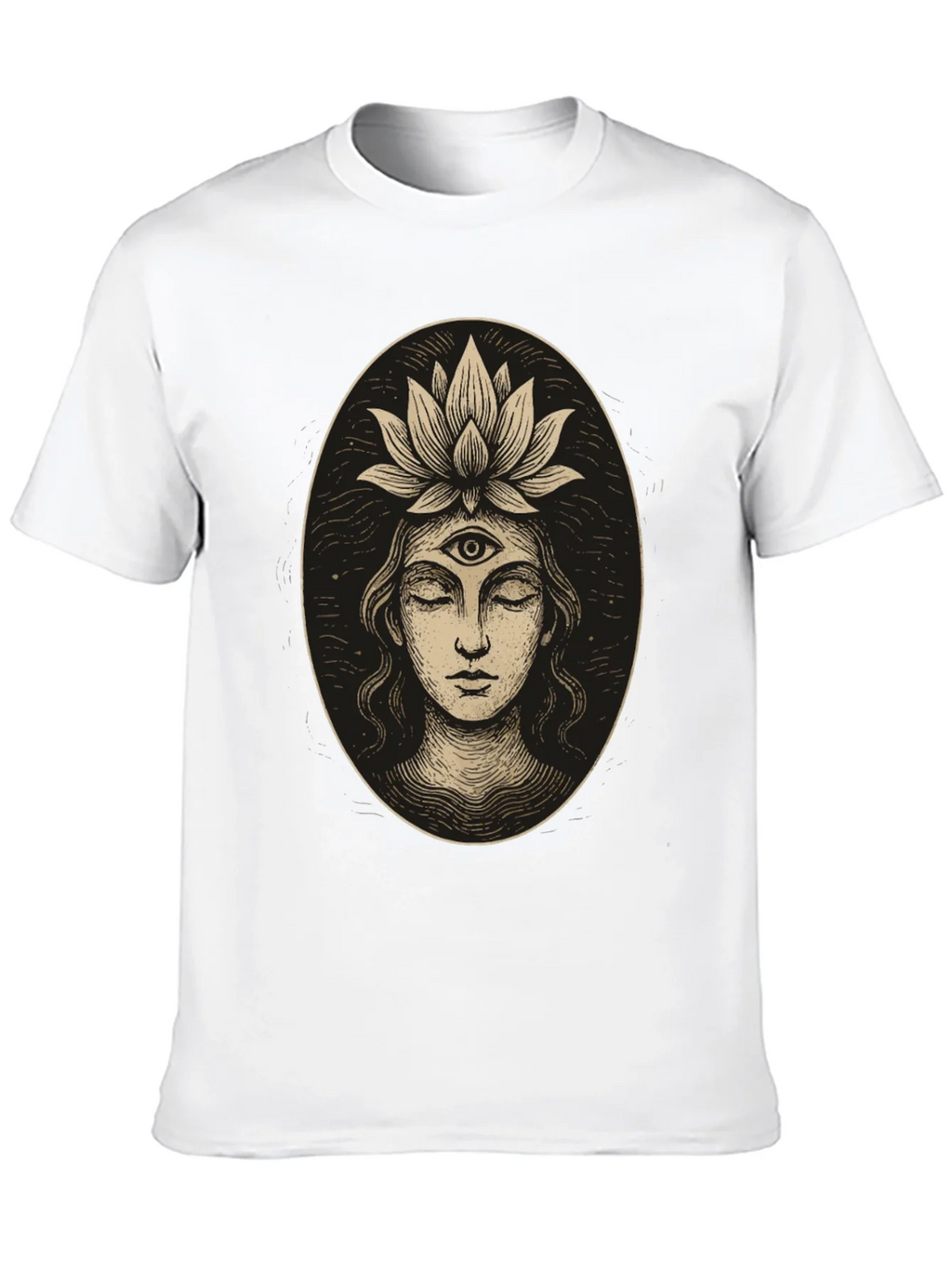 Third Eye Lotus Graphic Tee - Unisex Black T-Shirt