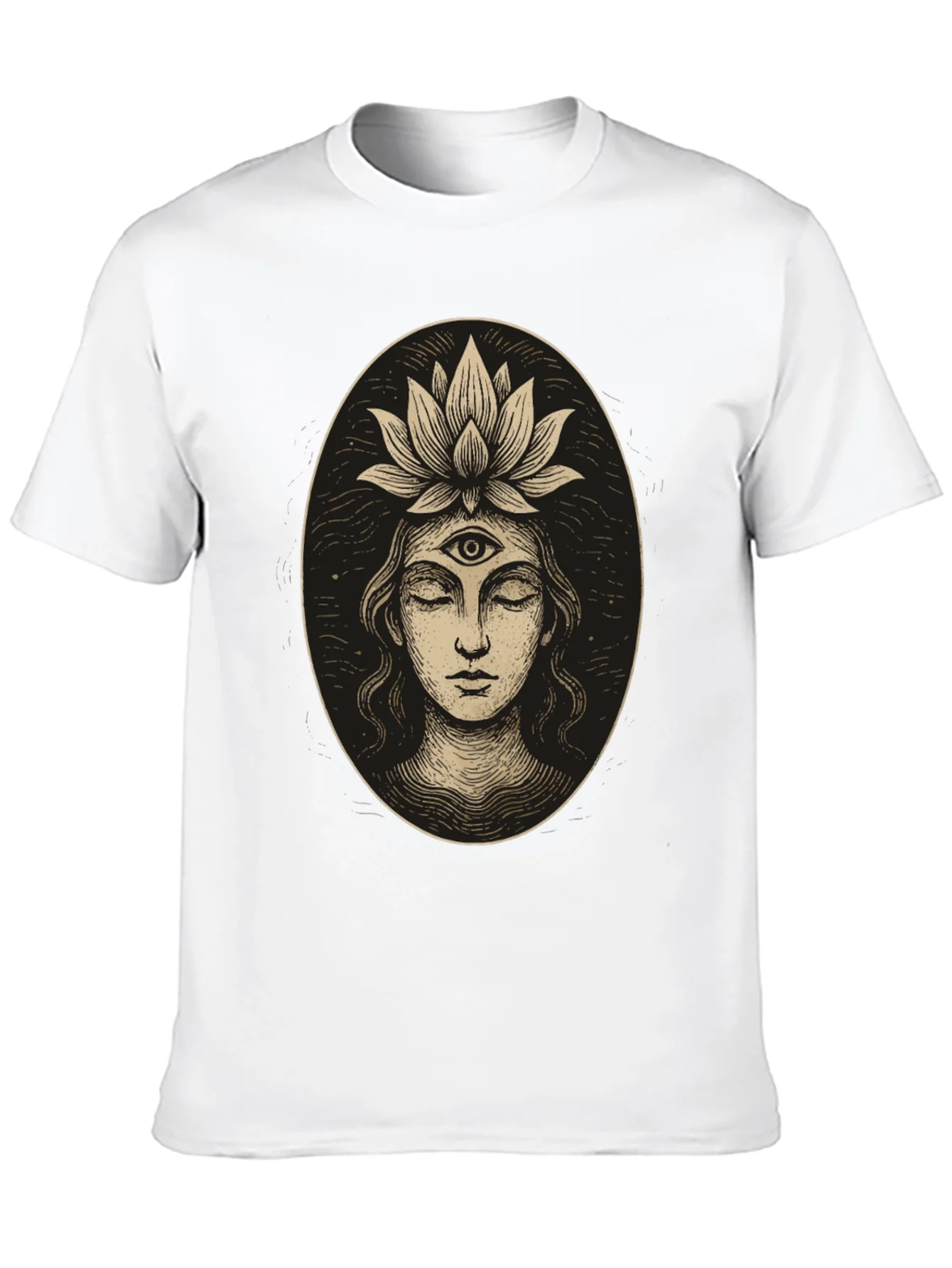 Third Eye Lotus Graphic Tee - Unisex Black T-Shirt