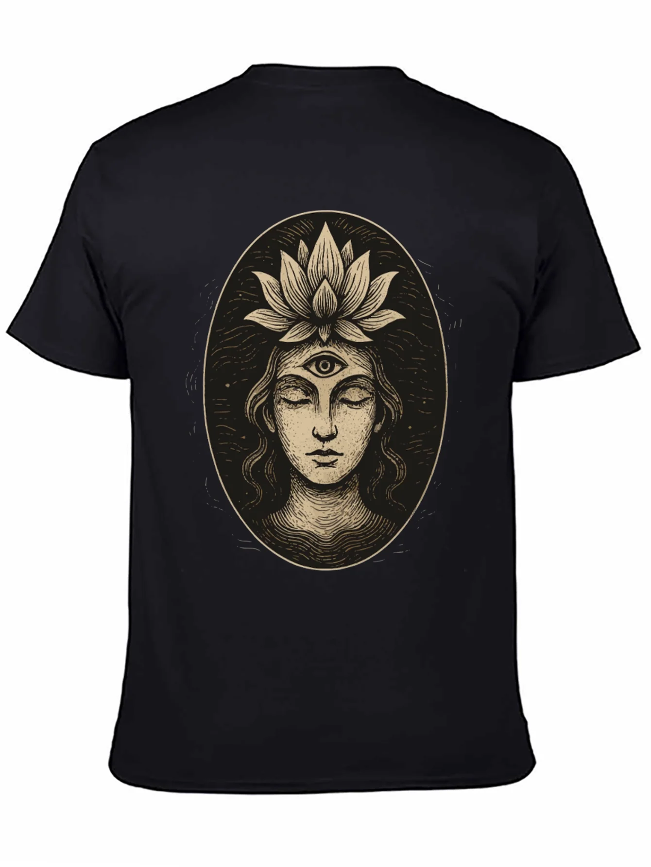 Third Eye Lotus Graphic Tee - Unisex Black T-Shirt