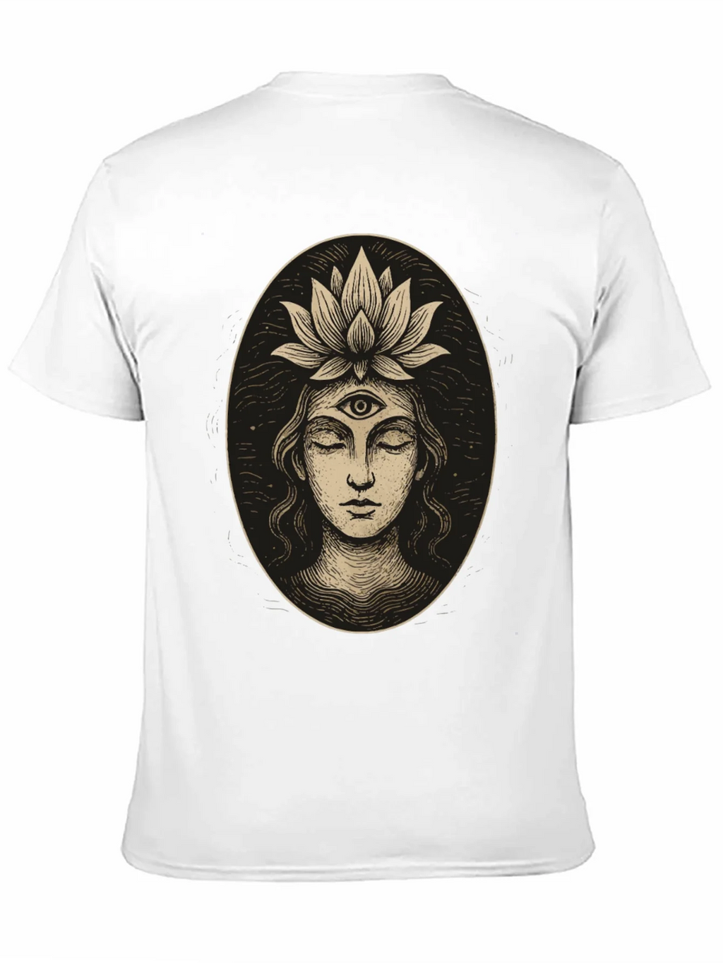 Third Eye Lotus Graphic Tee - Unisex Black T-Shirt