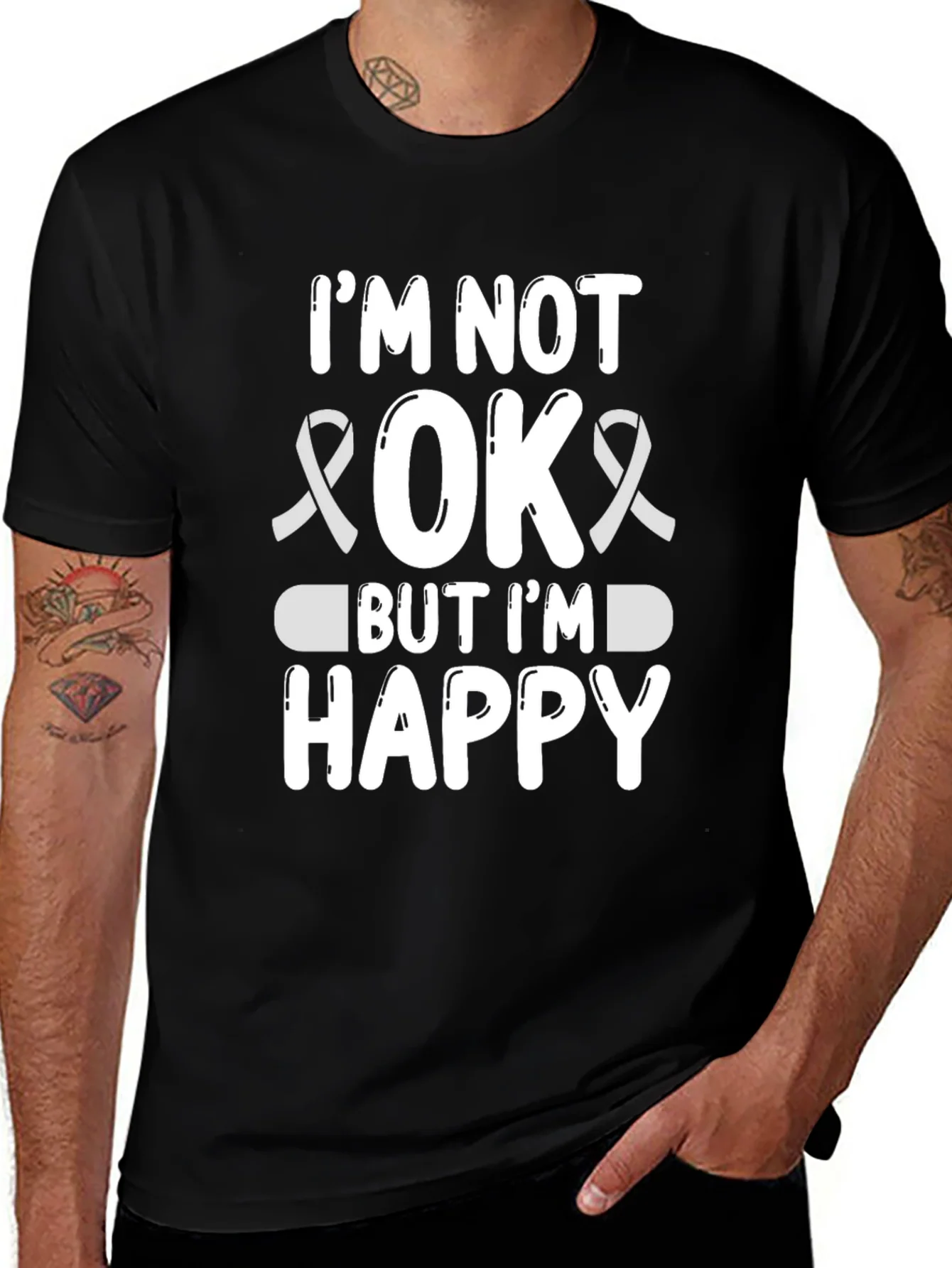 Im Not OK But Im Happy Graphic Tee