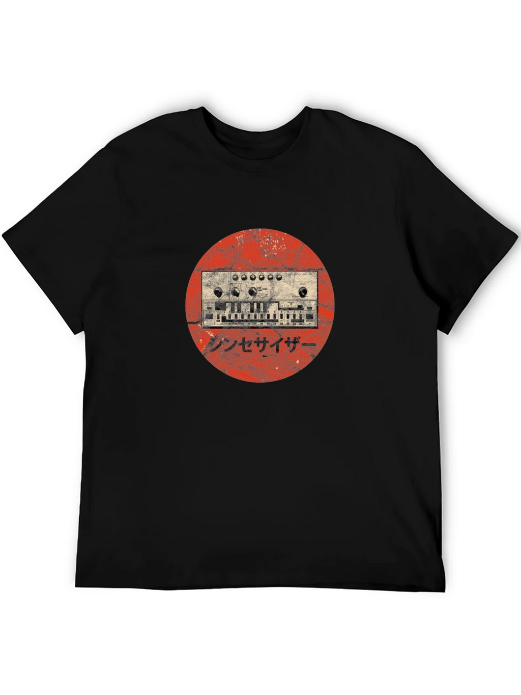 Synthesizer Graphic Tee - Retro Japanese Style