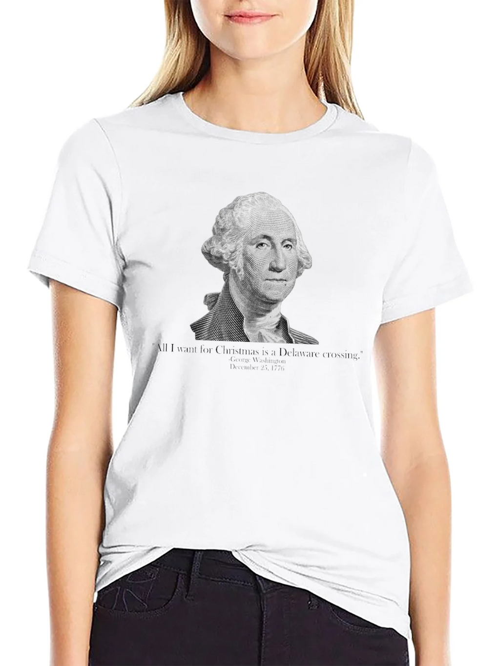 George Washington Delaware Crossing Christmas T-Shirt