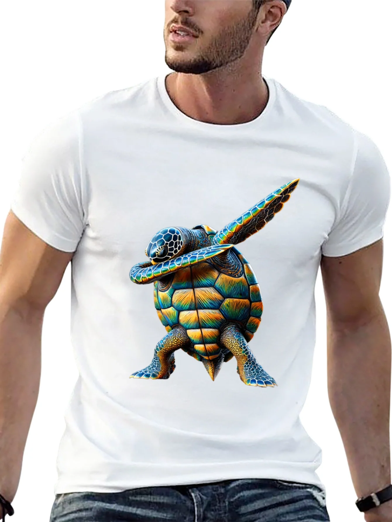 Dabbing Turtle Graphic Tee - Black T-Shirt