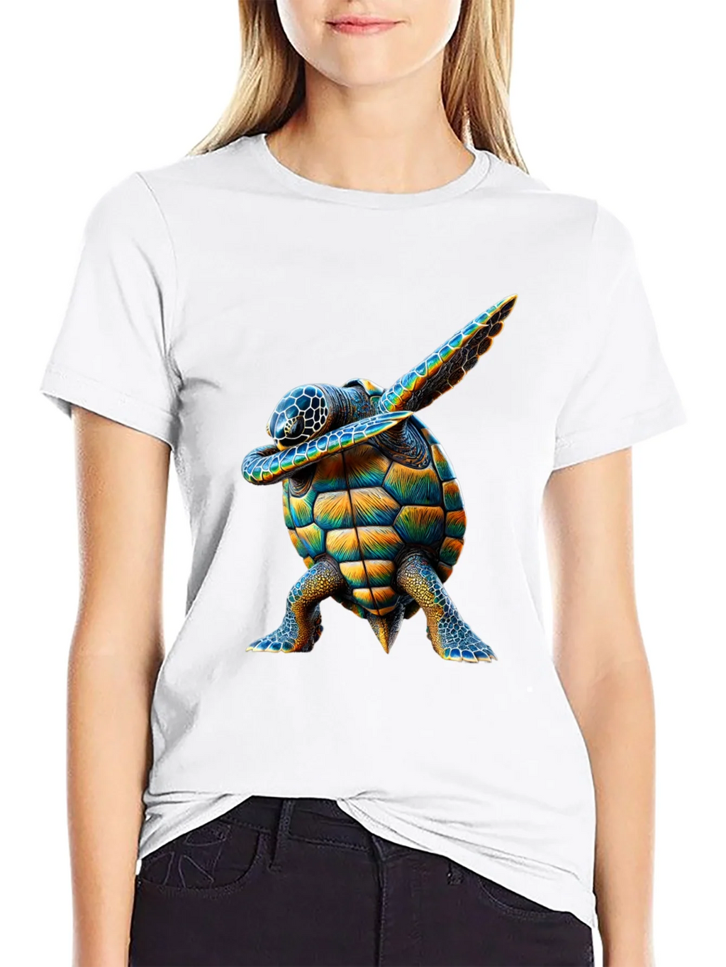 Dabbing Turtle Graphic Tee - Black T-Shirt