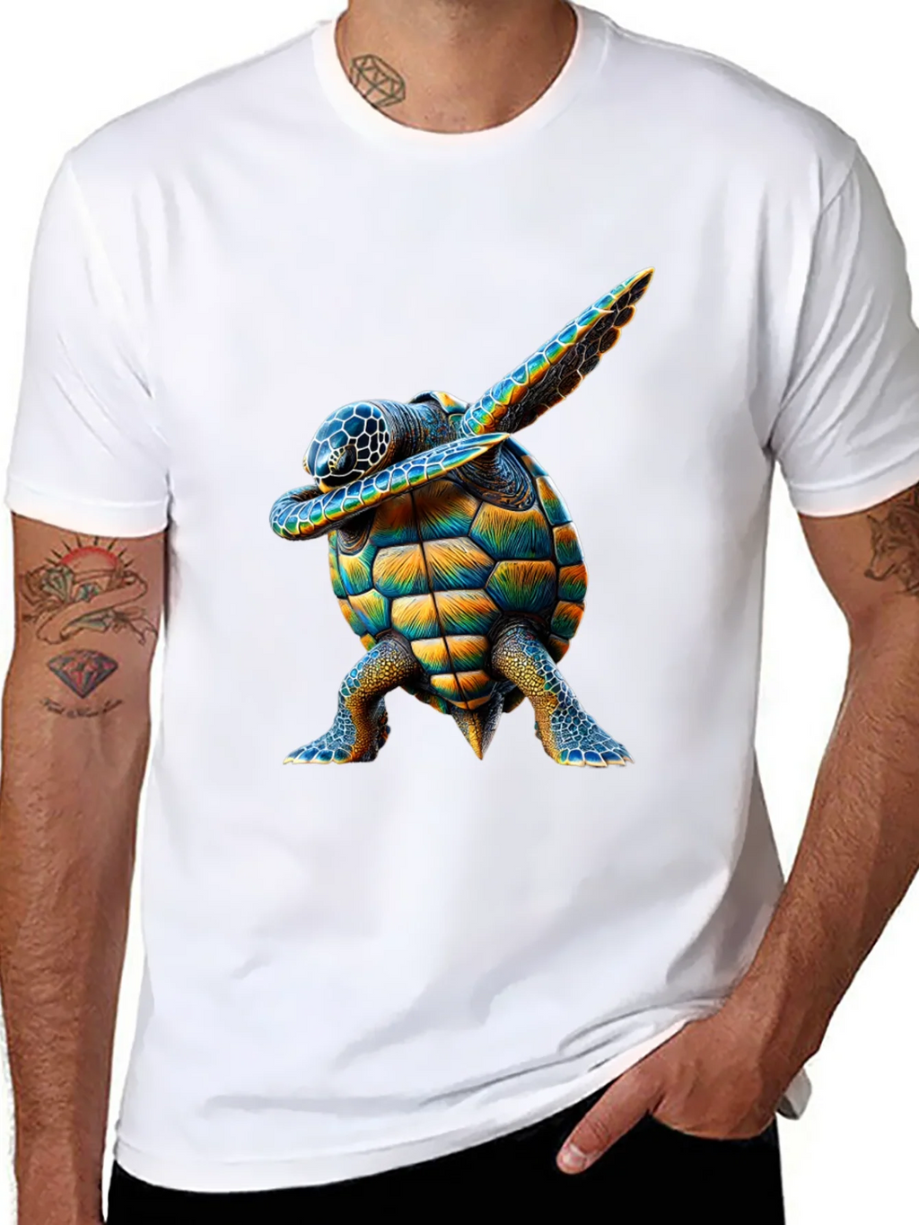 Dabbing Turtle Graphic Tee - Black T-Shirt