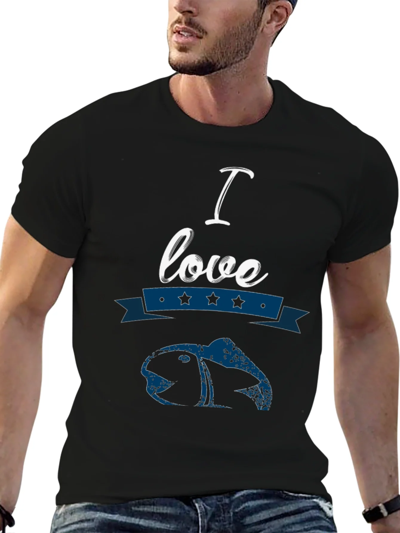 I Love Fishing T-Shirt Novelty Angler Tee