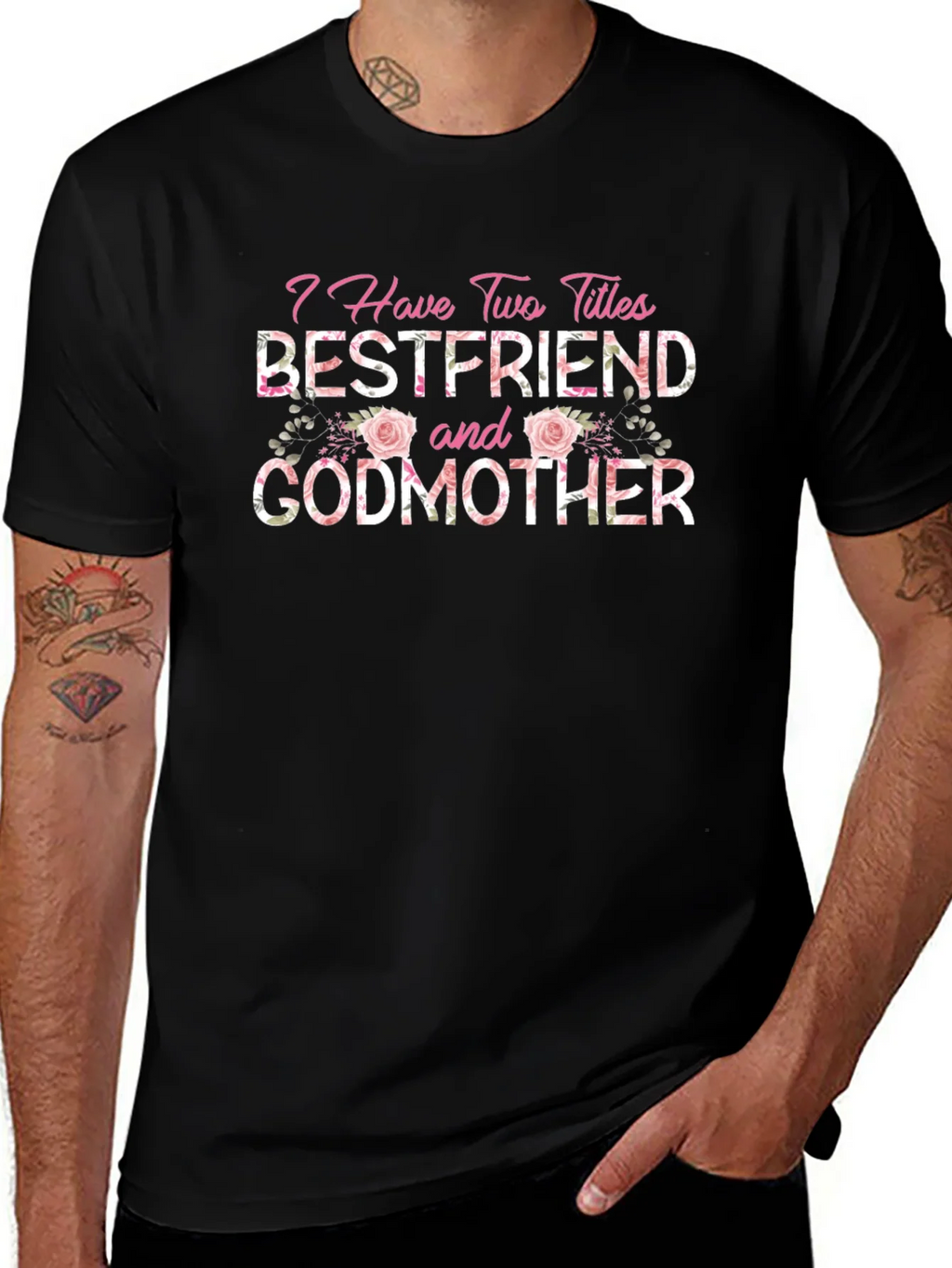 Bestfriend & Godmother Floral T-Shirt