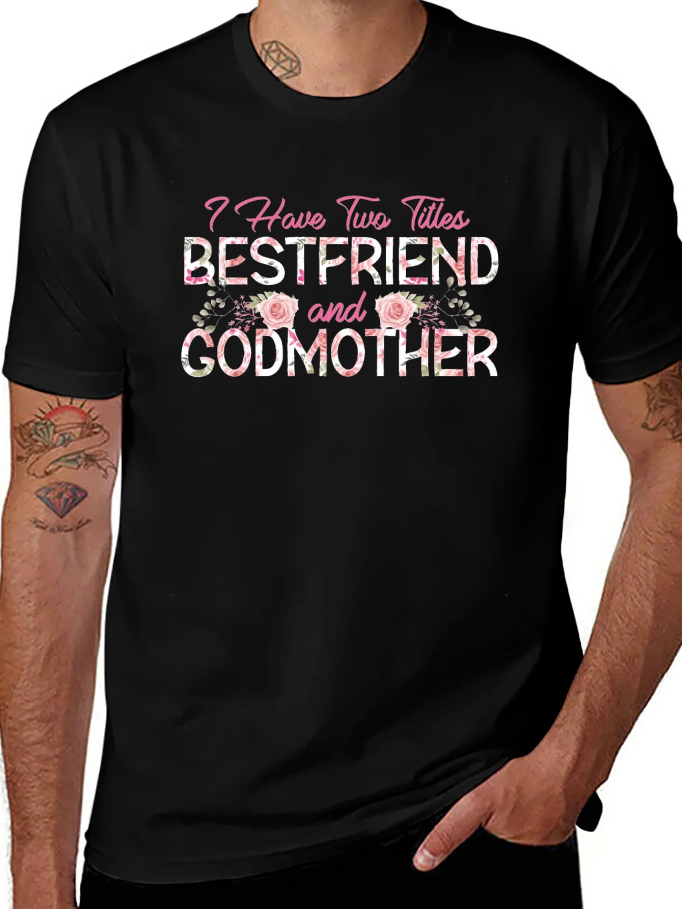 Bestfriend & Godmother Floral T-Shirt