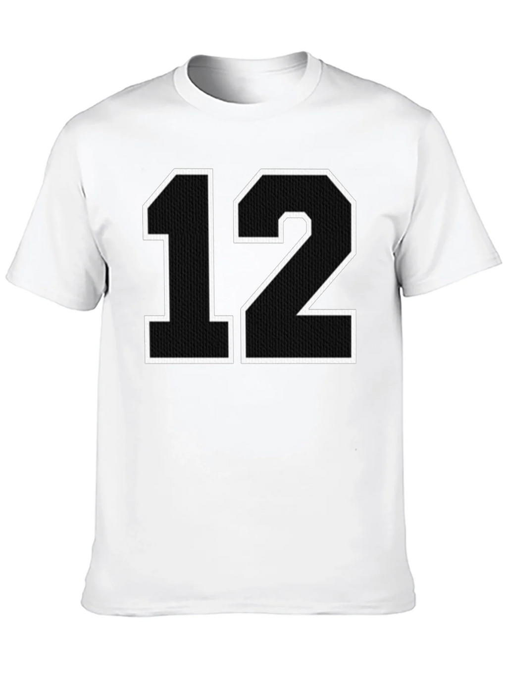 Black T-Shirt with Number 12 Graphic