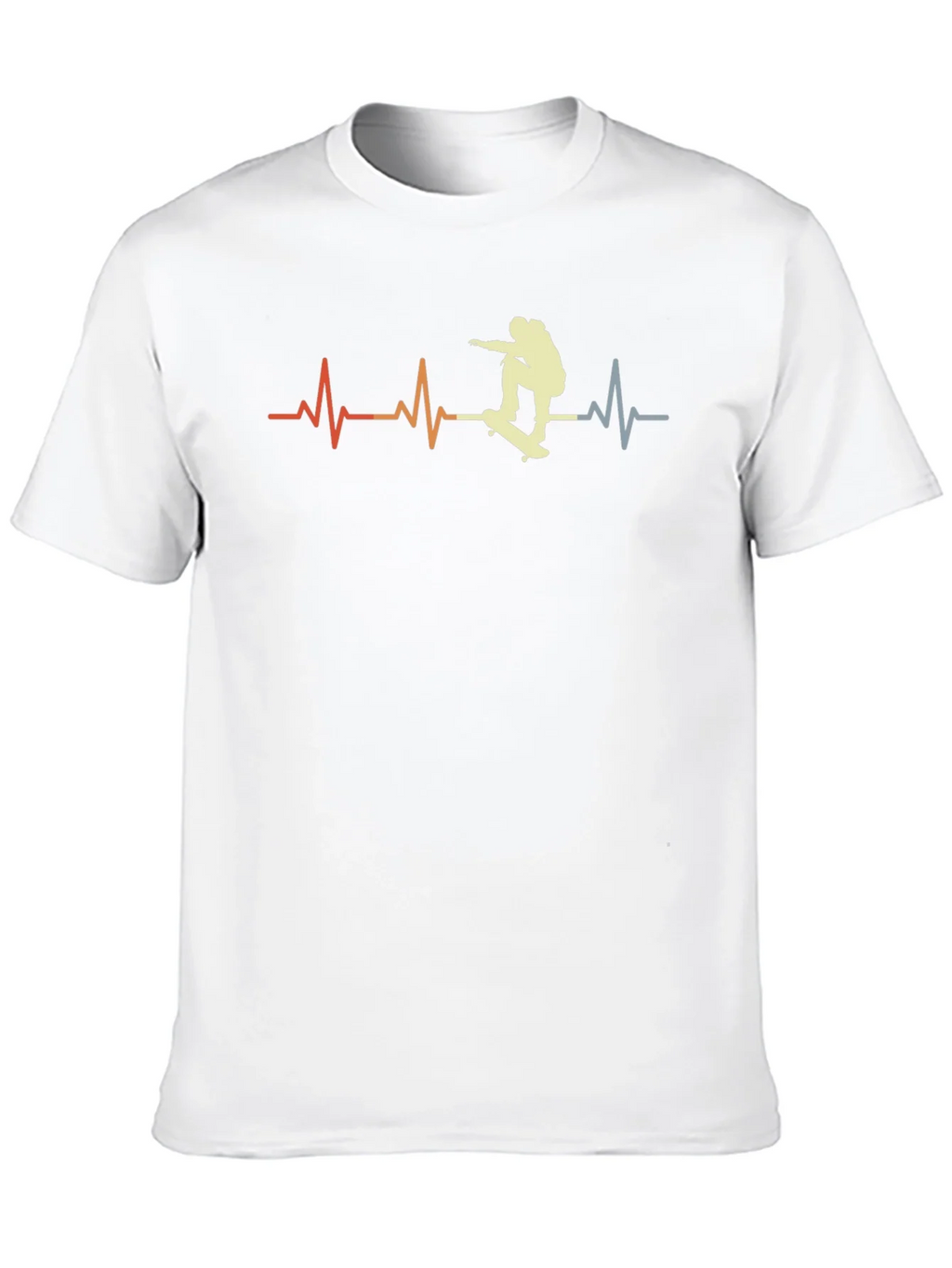 Skateboarding Heartbeat T-Shirt - Retro Style