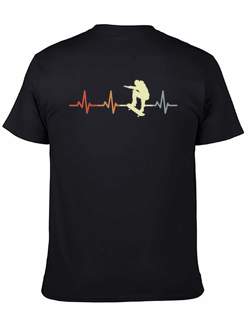 Skateboarding Heartbeat T-Shirt - Retro Style