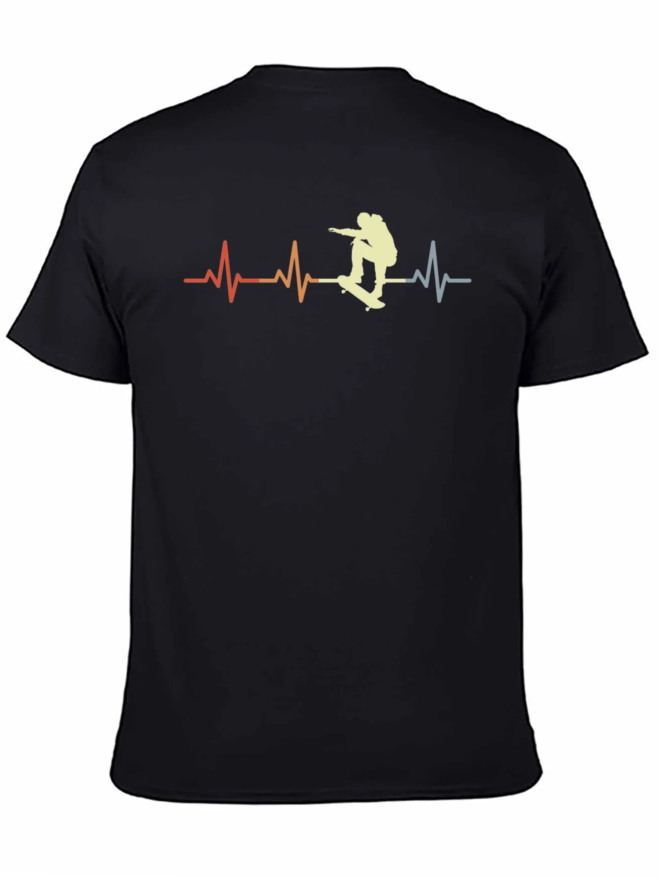Skateboarding Heartbeat T-Shirt - Retro Style