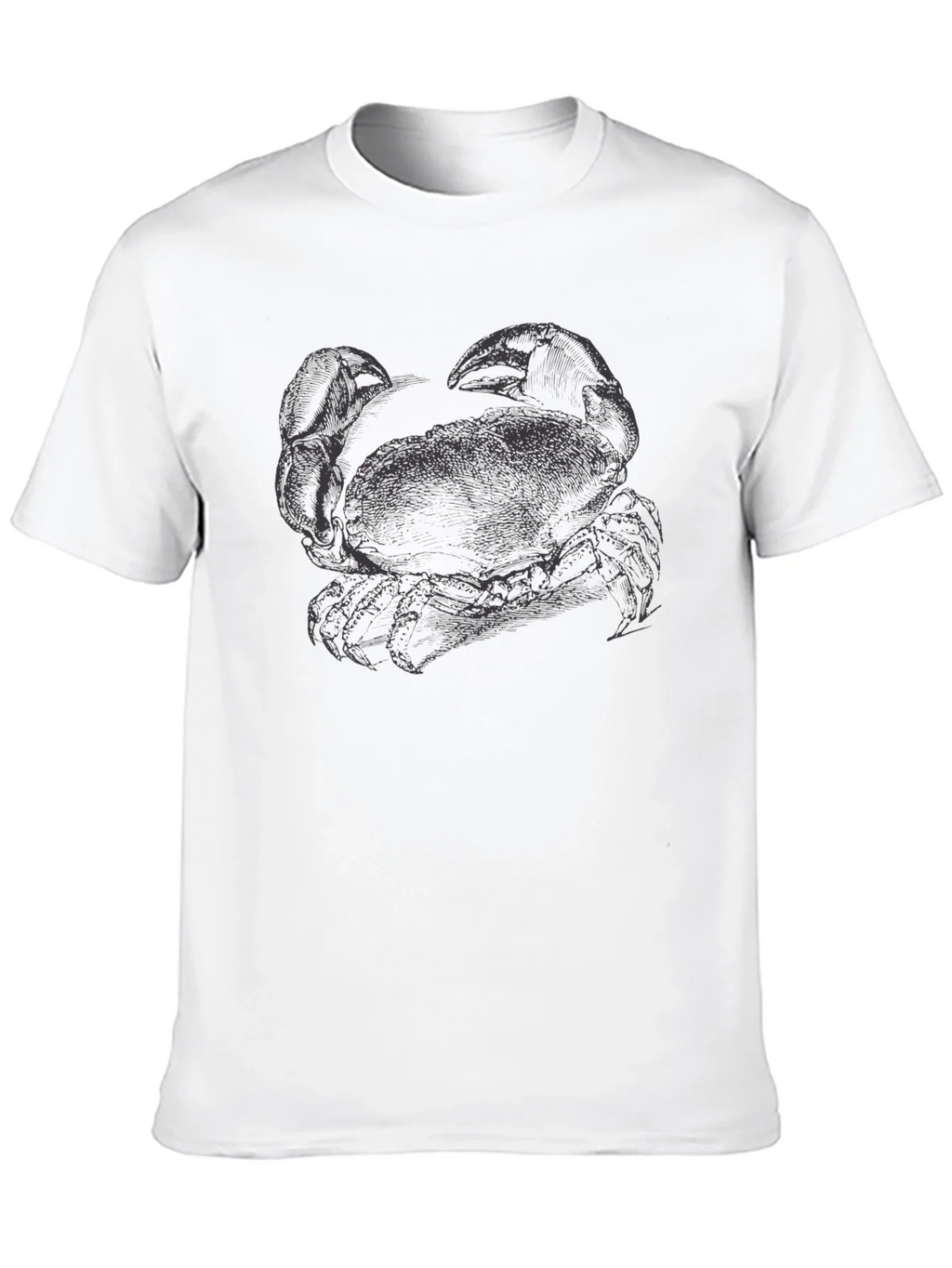 Crab Graphic Print T-Shirt - Black