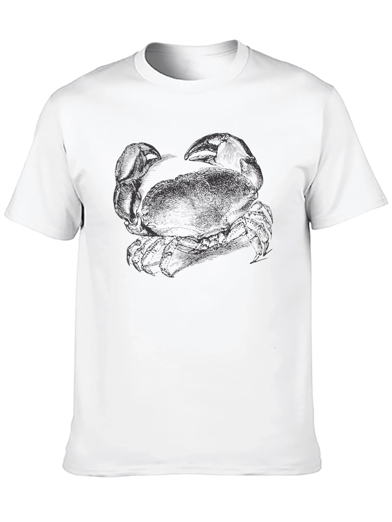 Crab Graphic Print T-Shirt - Black