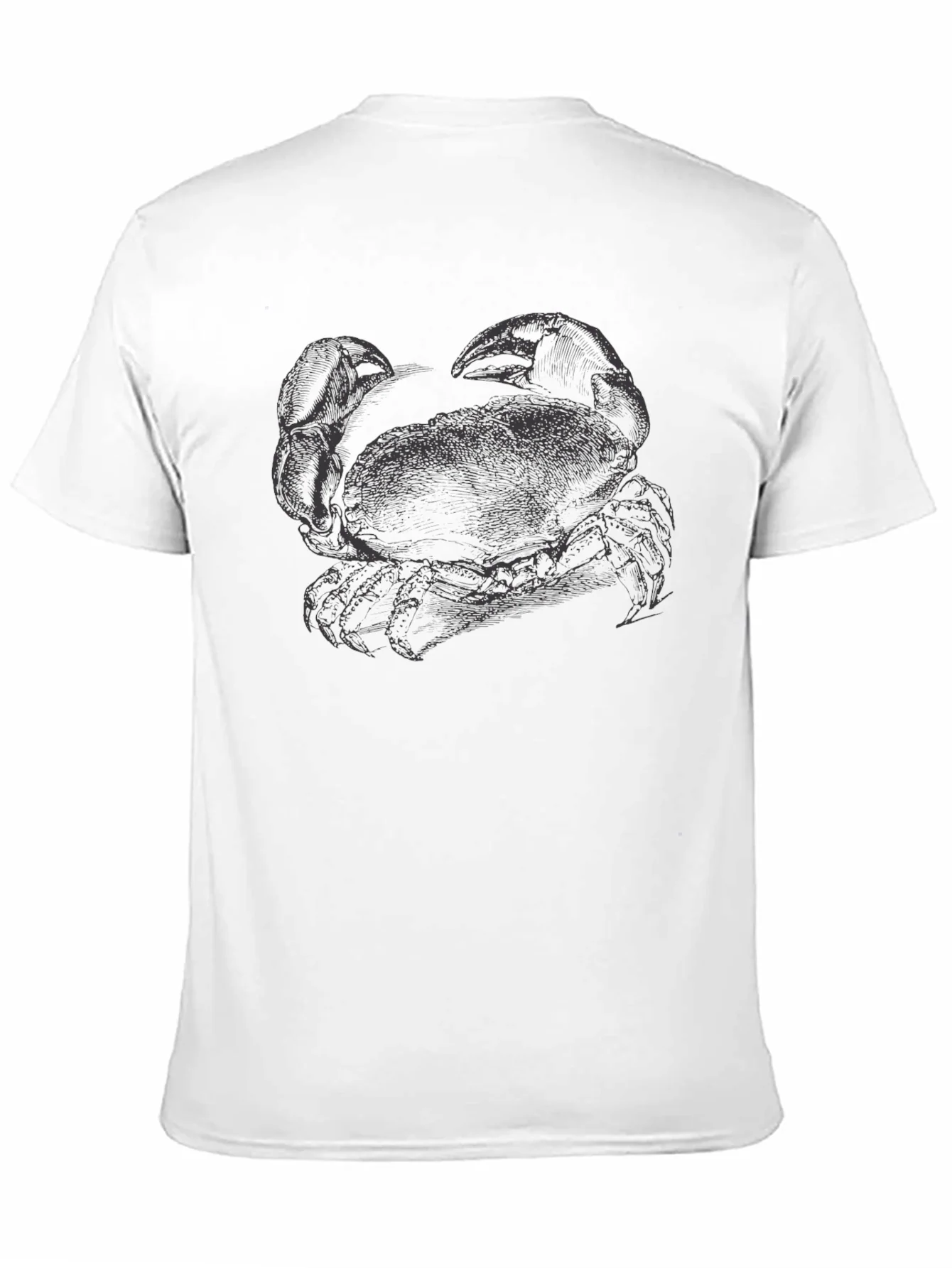 Crab Graphic Print T-Shirt - Black