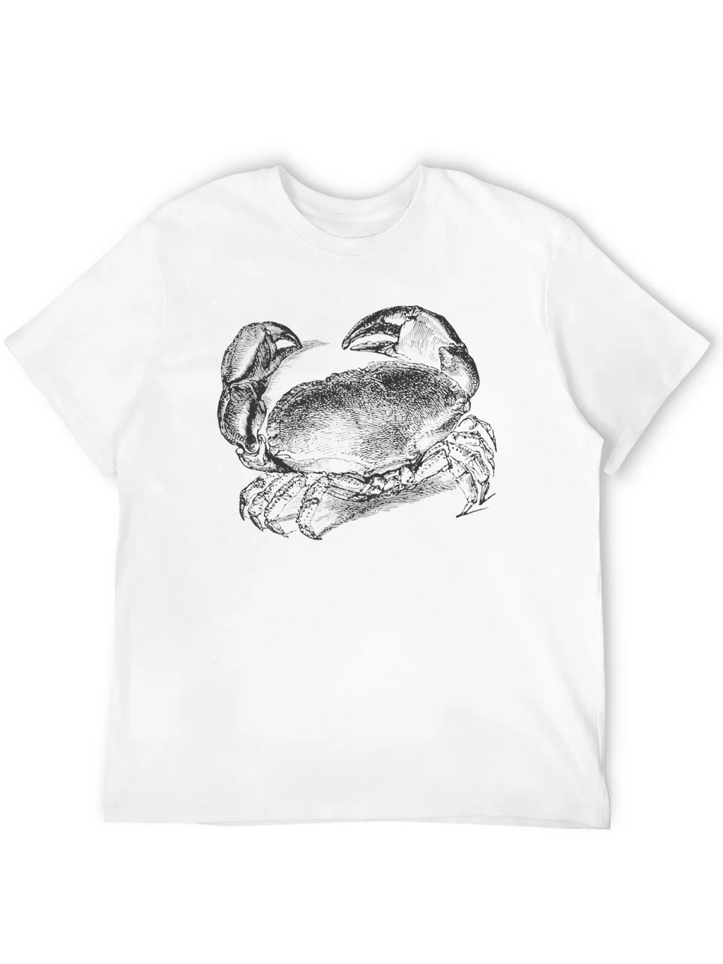 Crab Graphic Print T-Shirt - Black