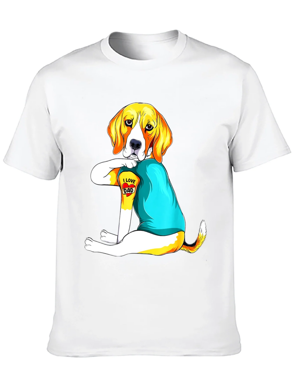 I Love Dad Dog T-Shirt