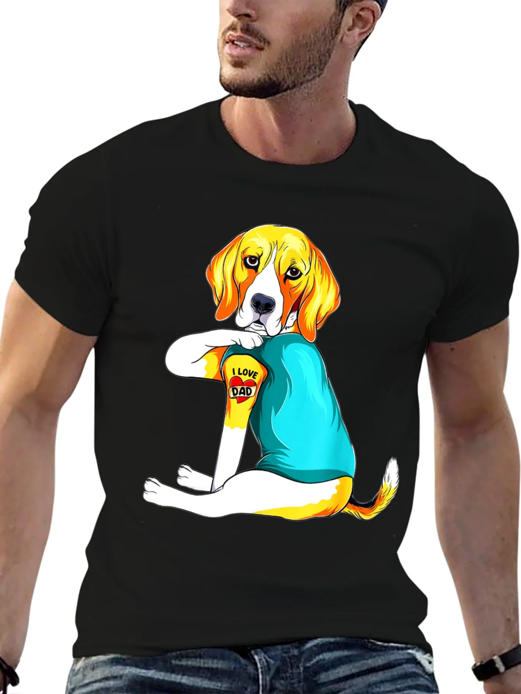I Love Dad Dog T-Shirt