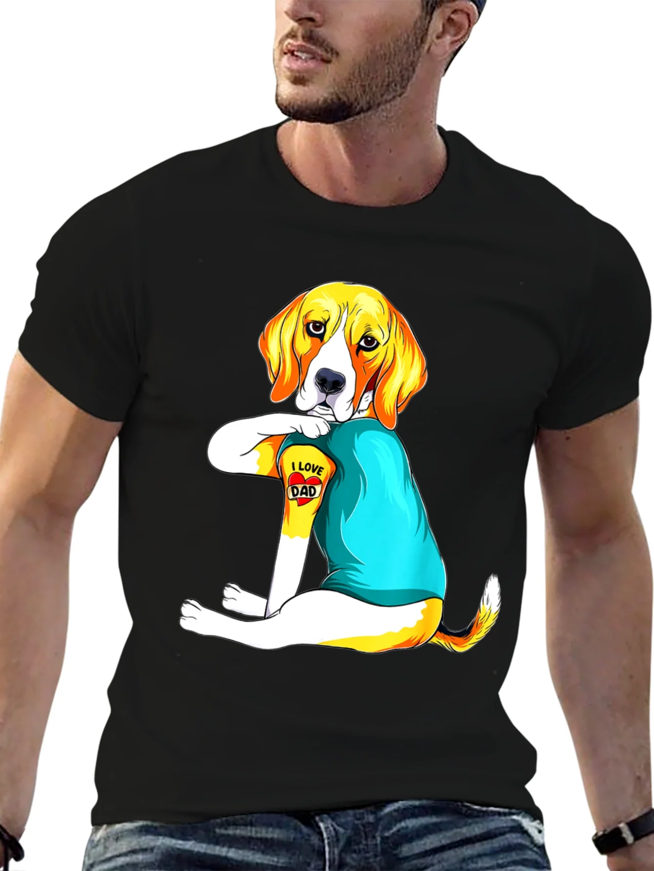 I Love Dad Dog T-Shirt