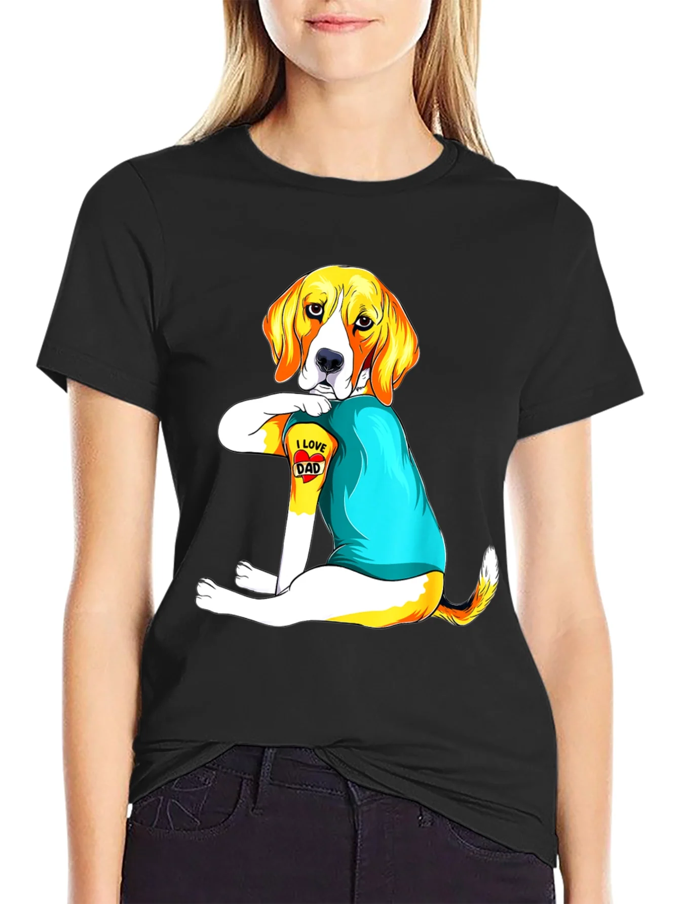 I Love Dad Dog T-Shirt