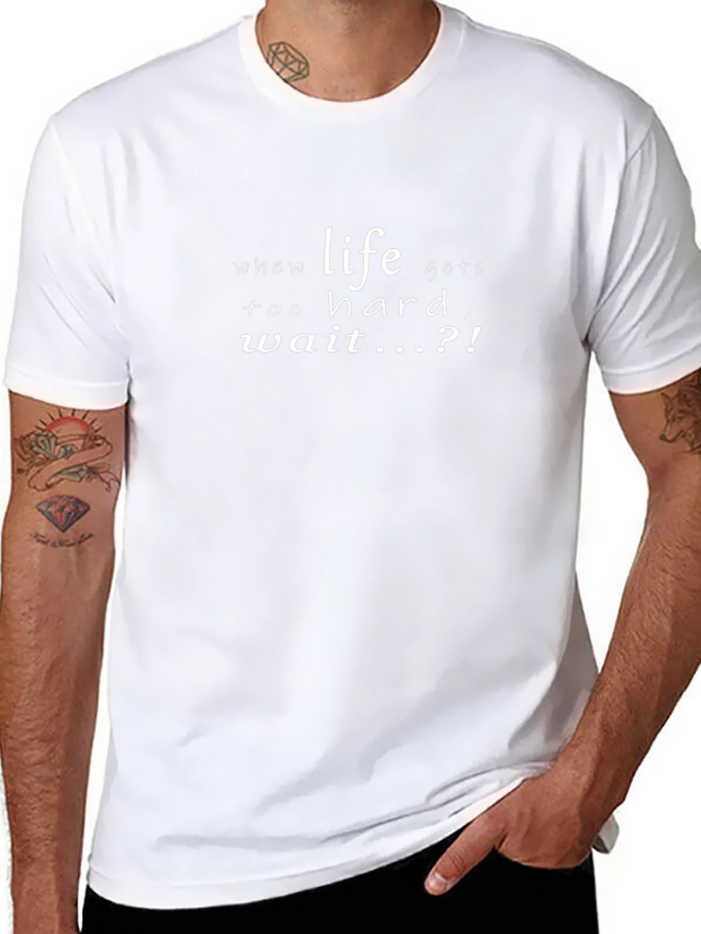Life Gets Hard Wait T-Shirt - Mens Graphic Tee