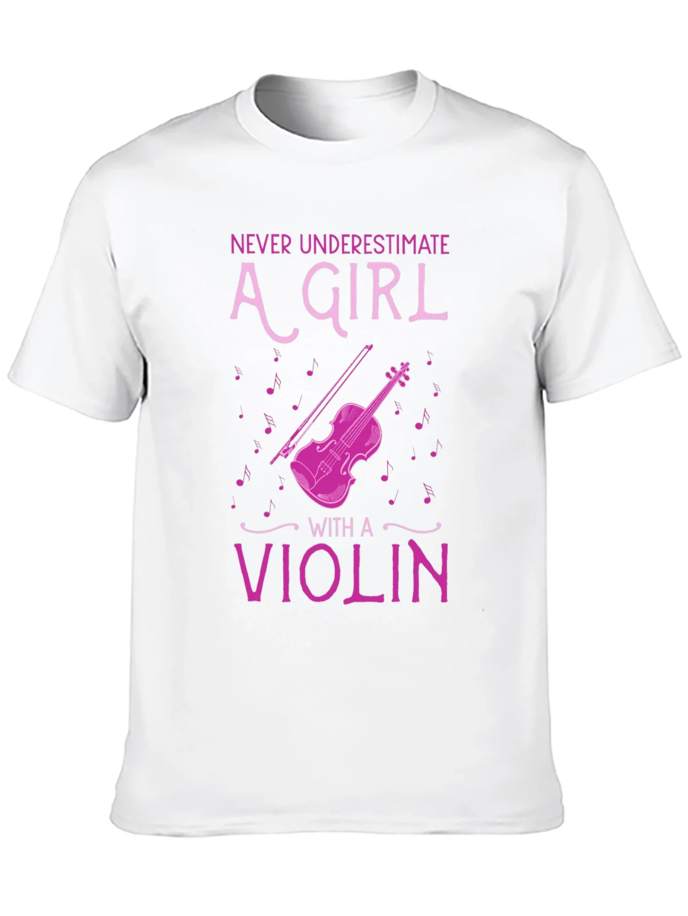 Never Underestimate A Girl With A Violin T-Shirt