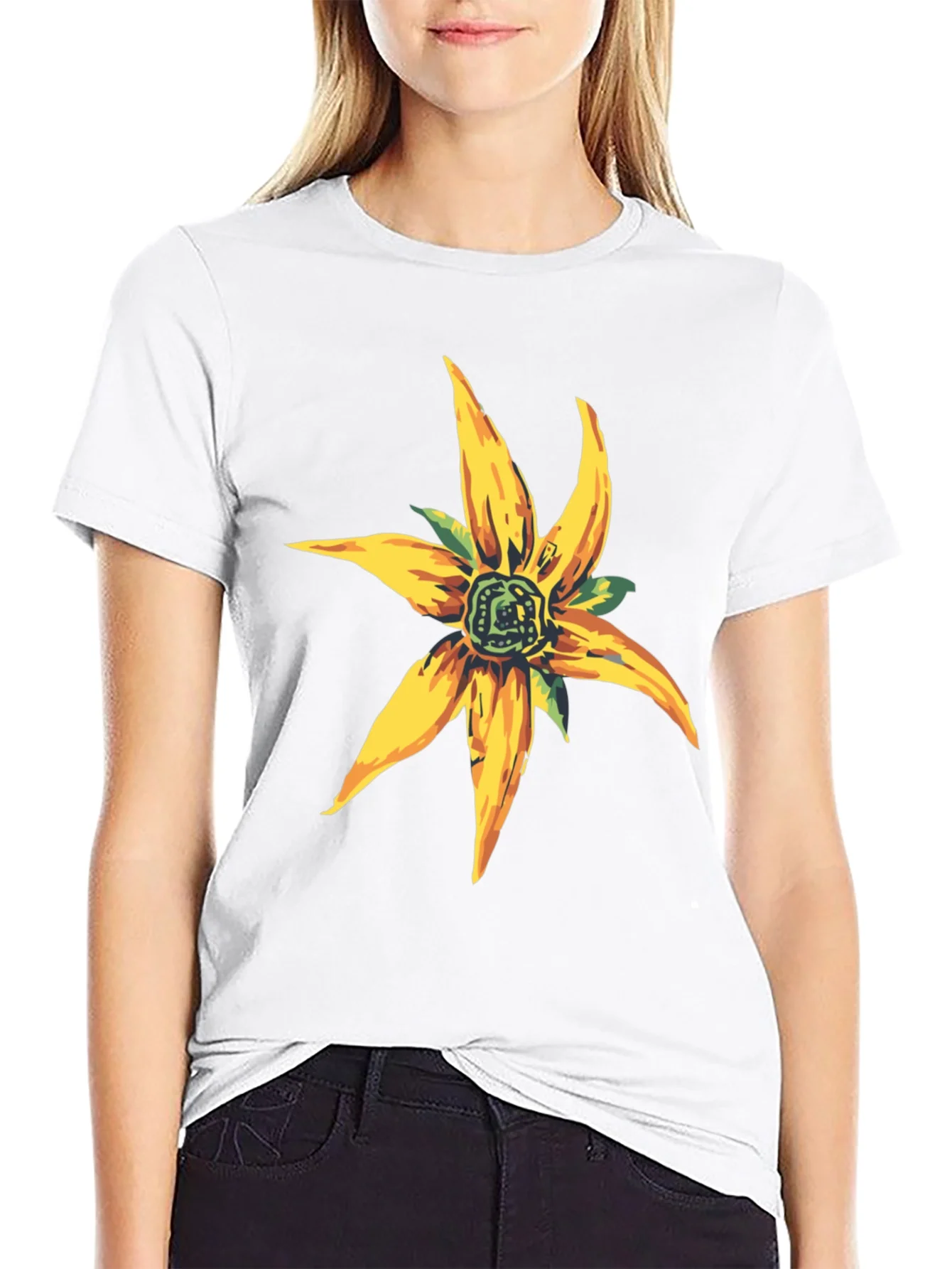 Floral Graphic Black T-Shirt - Casual Style