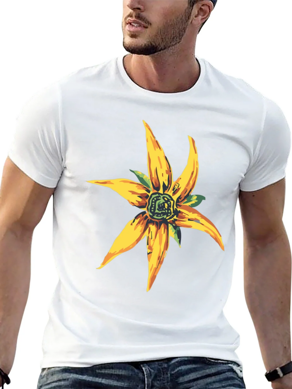 Floral Graphic Black T-Shirt - Casual Style