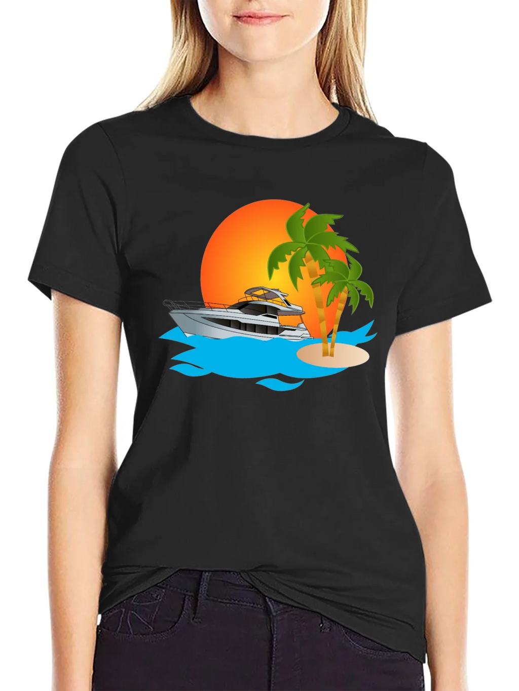 Sunset Yacht Graphic Tee