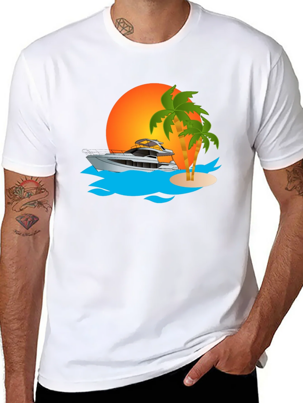 Sunset Yacht Graphic Tee