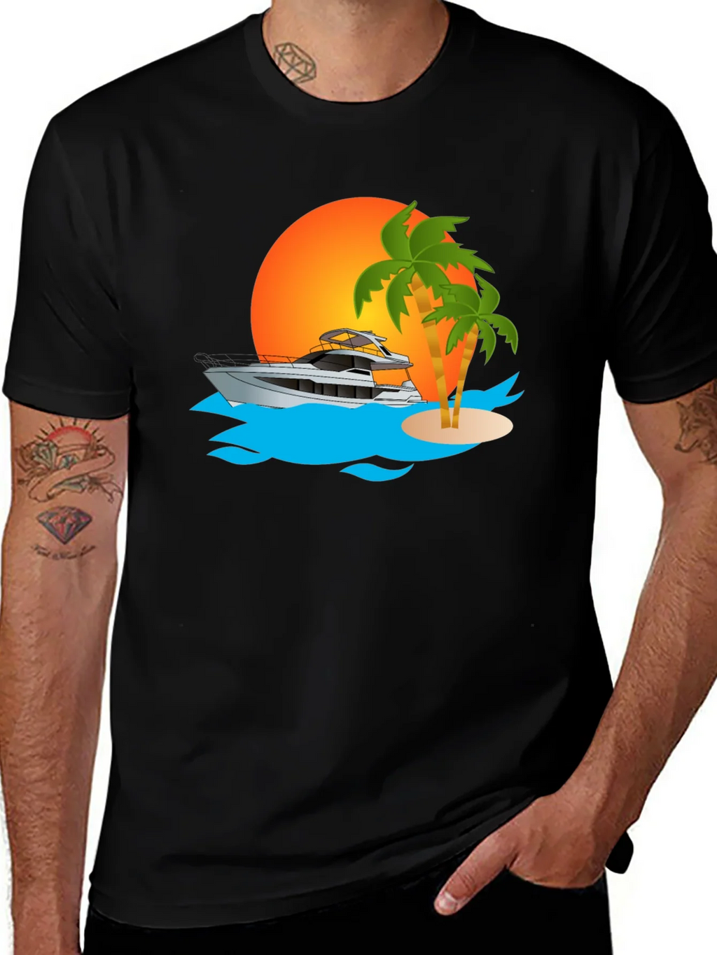 Sunset Yacht Graphic Tee