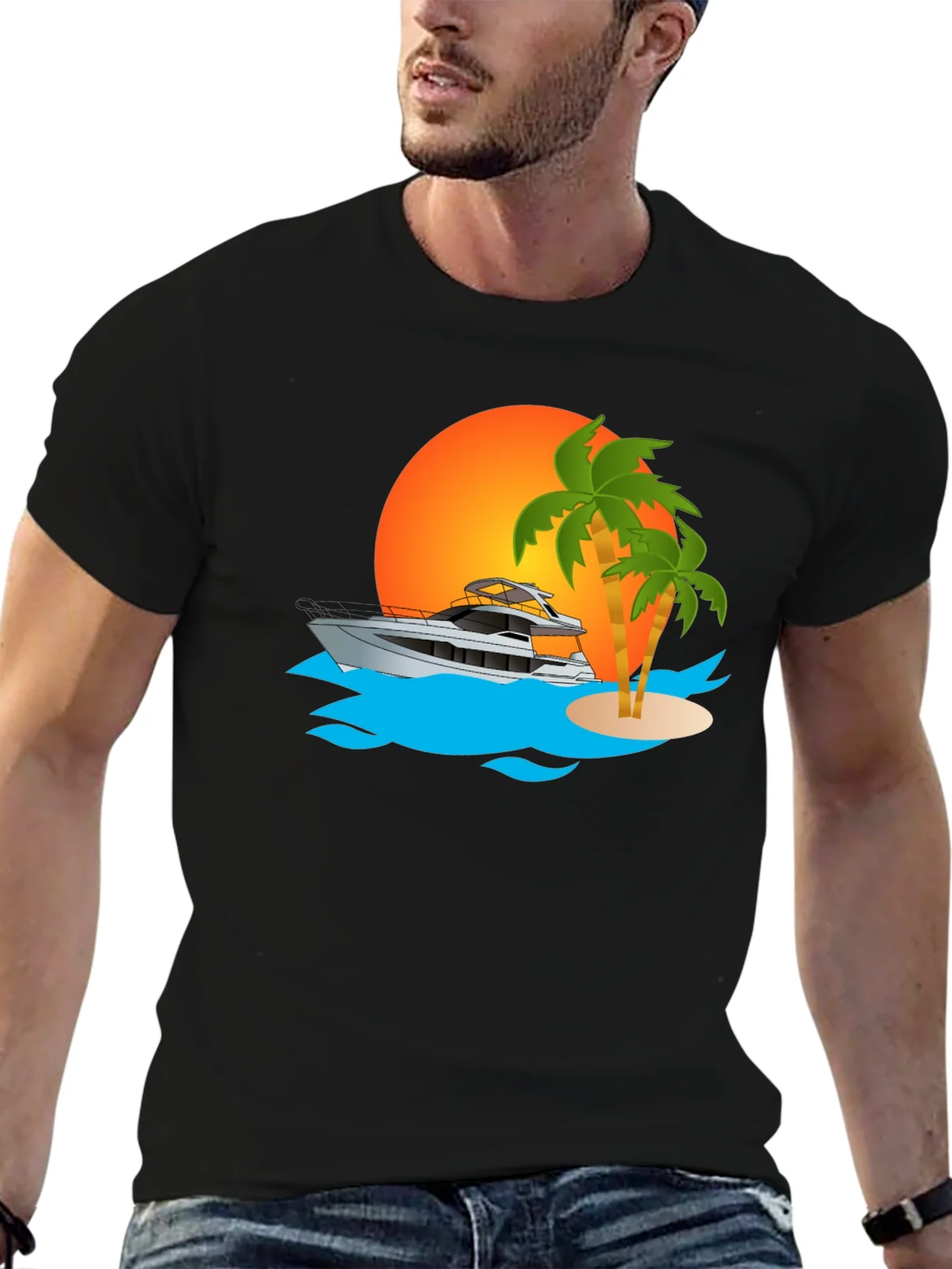 Sunset Yacht Graphic Tee