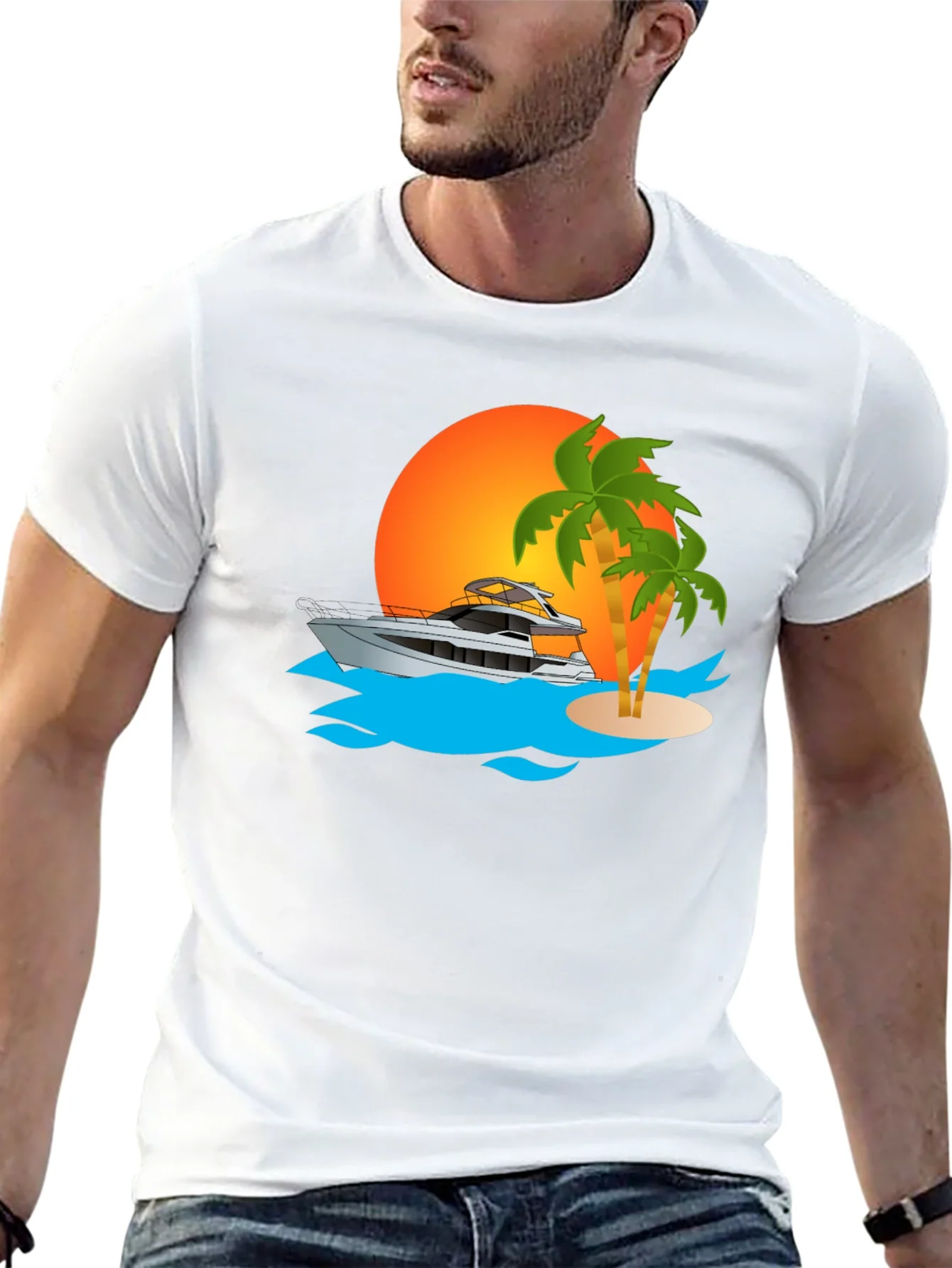 Sunset Yacht Graphic Tee