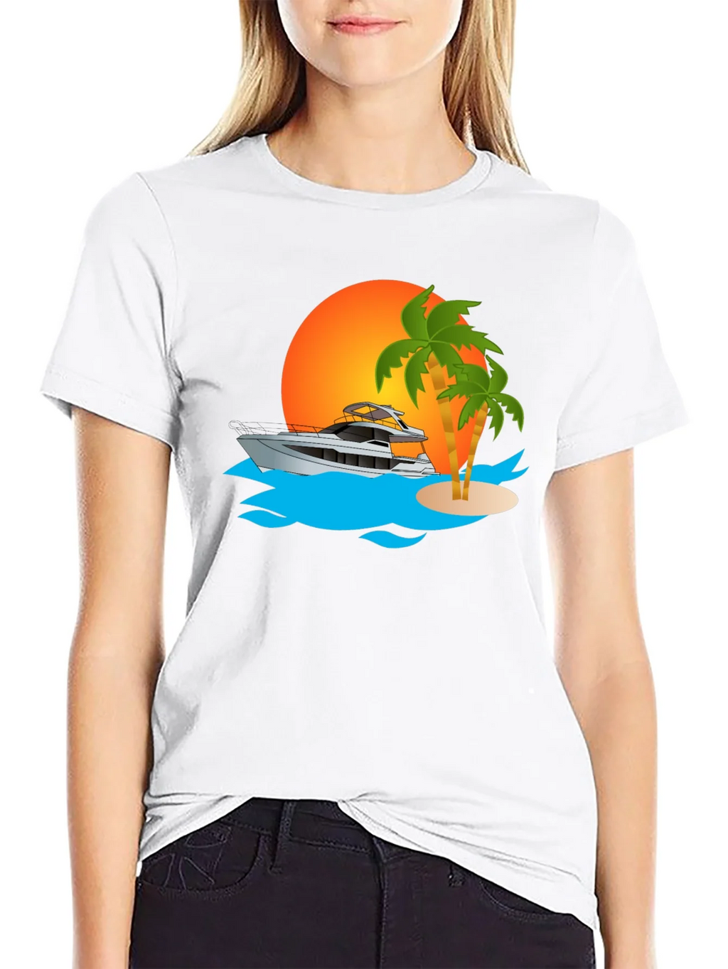 Sunset Yacht Graphic Tee