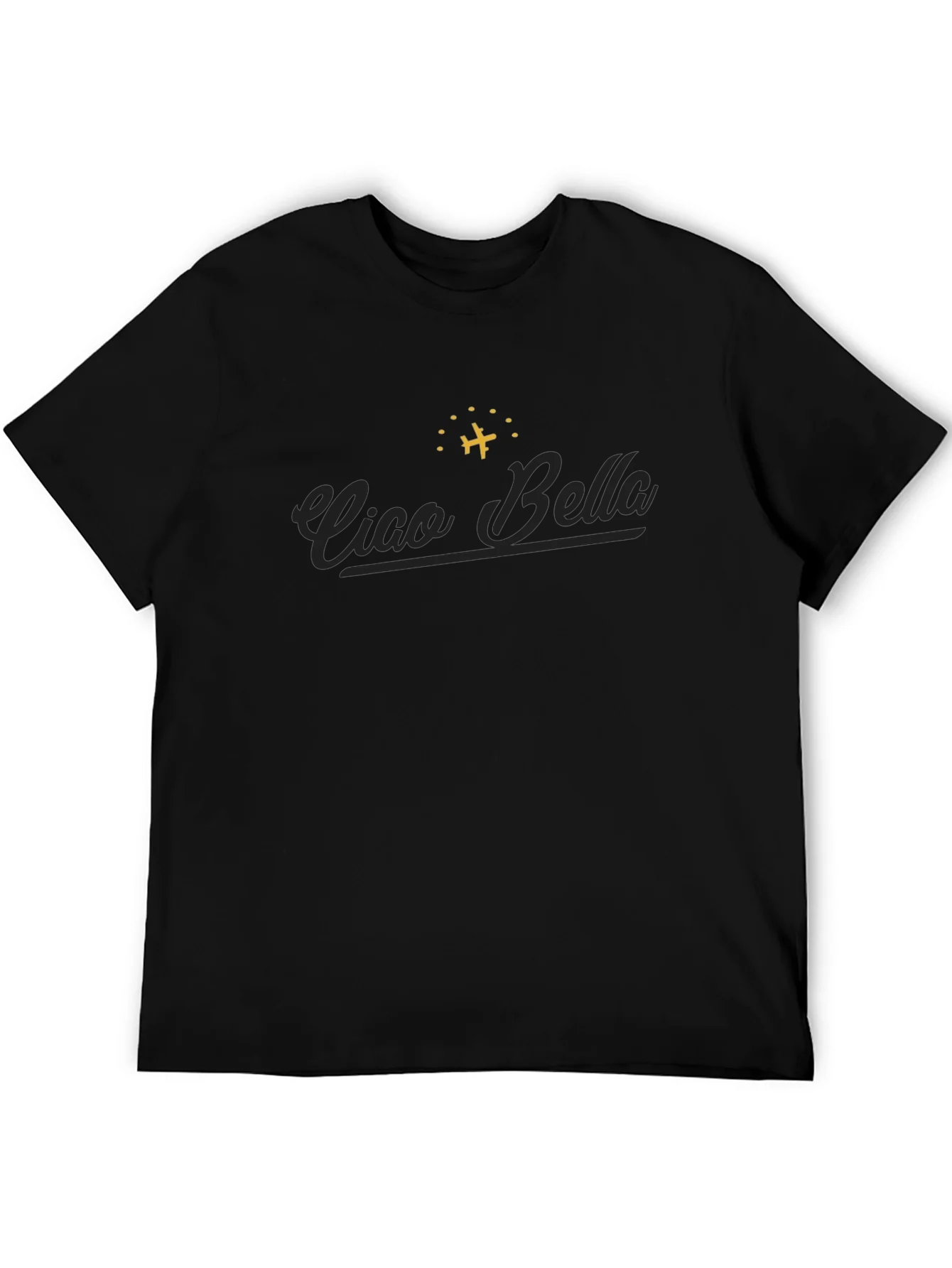 Ciao Bella Graphic Tee - Airplane Design Classic Fit